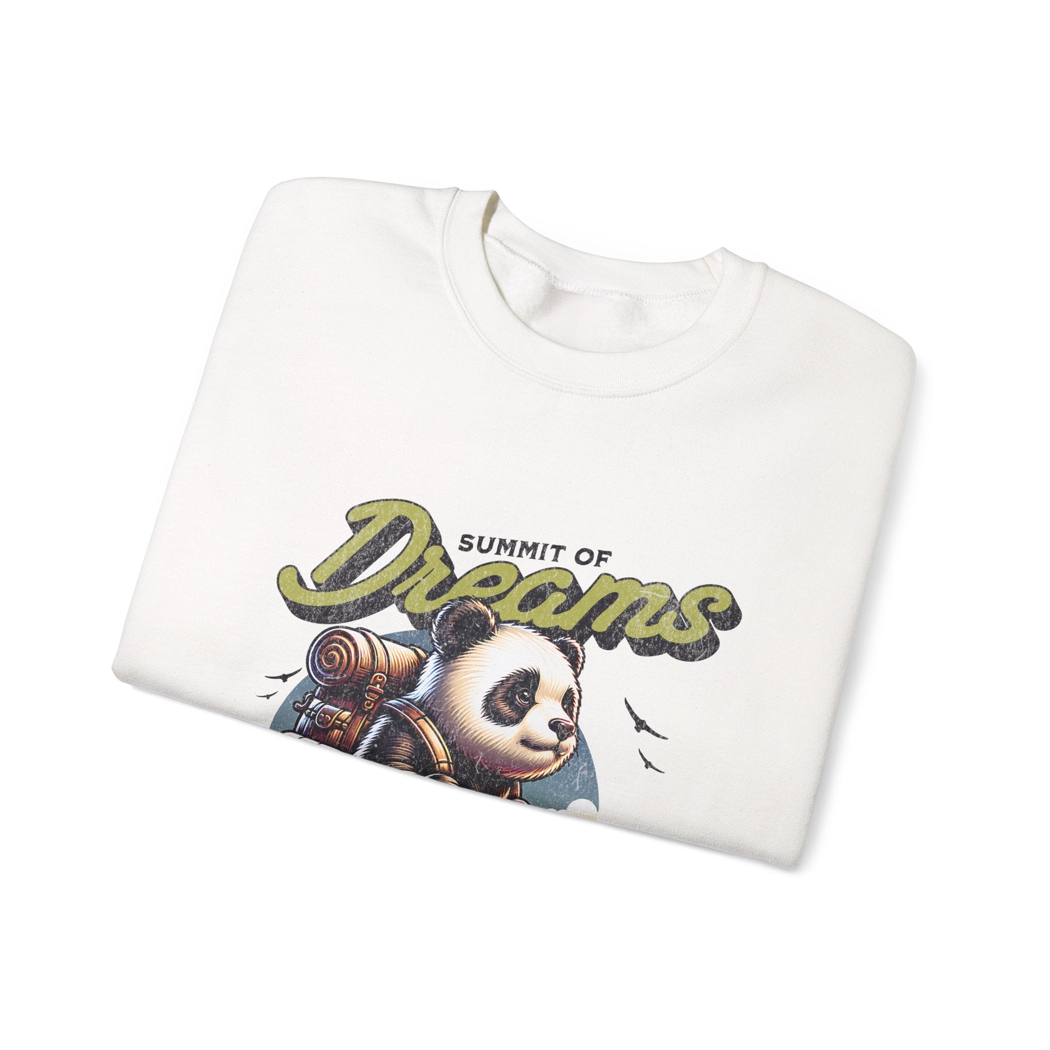 Cozy Panda Adventure Sweatshirt | Summit of Dreams Crewneck for Outdoor Enthusiasts, Gift for Nature Lovers, Unisex Sweatshirt
