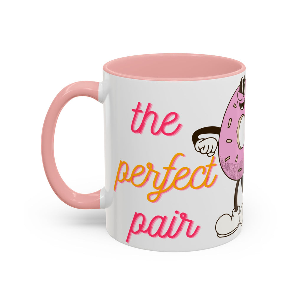 Like Coffee & Donuts Accent Coffee Mug — Cute Donut & Coffee Cup Design (11/15oz)