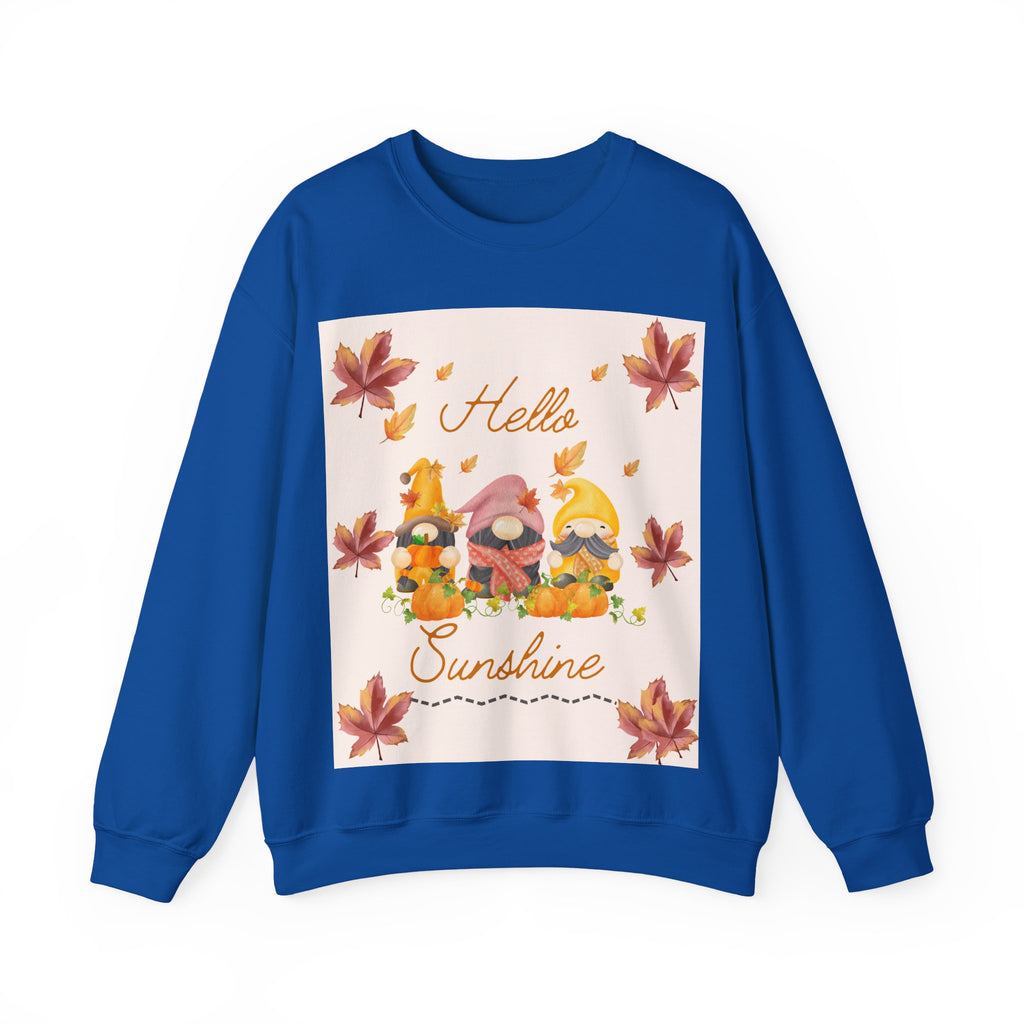 Hello Sunshine Fall Crewneck Sweatshirt, Cozy Autumn Apparel, Unisex Sweatshirt, Perfect for Thanksgiving, Gift for Nature Lovers