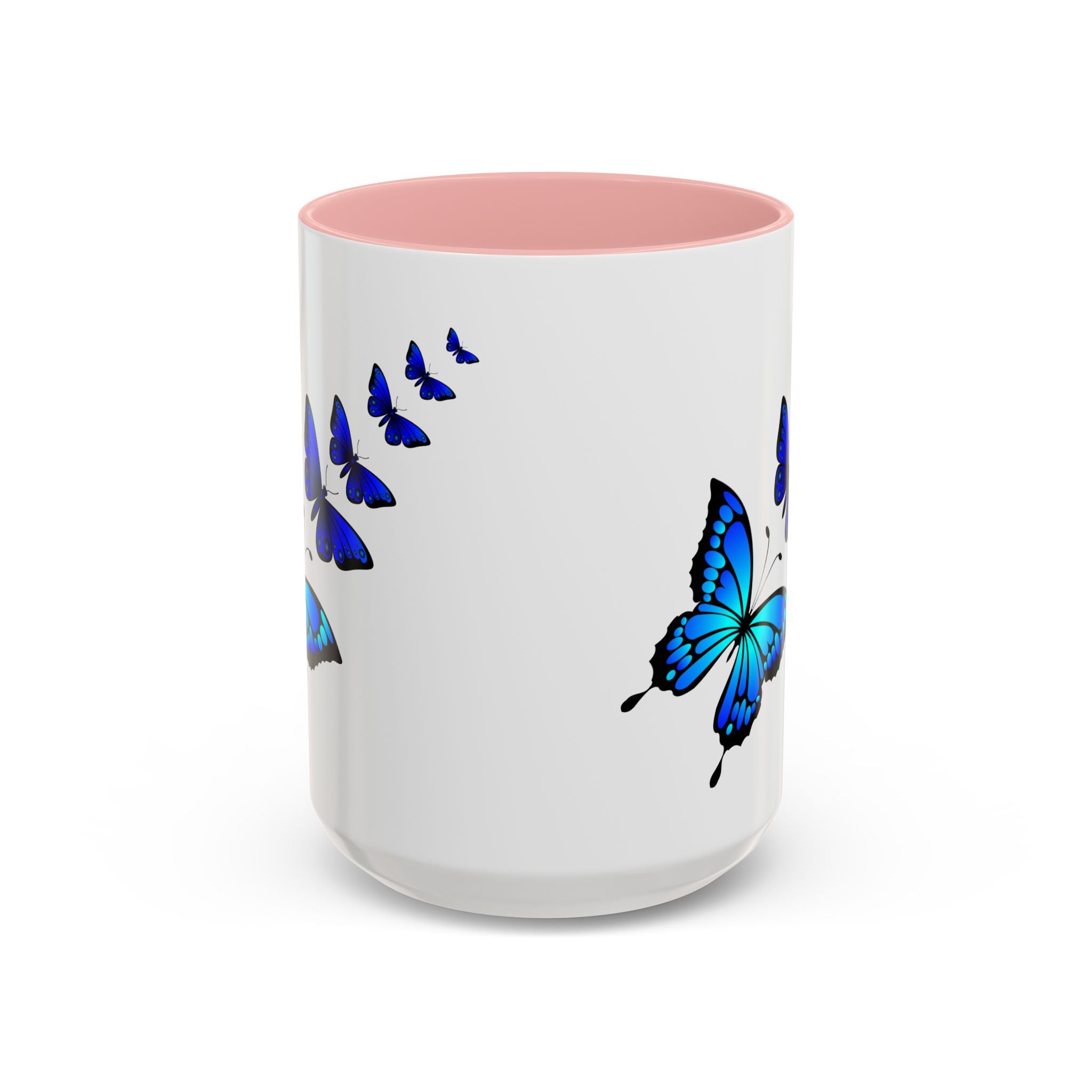 Butterfly Accent Coffee Mug | Colorful Butterfly Design | Perfect Gift for Nature Lovers | Home & Office Decor | 11oz & 15oz