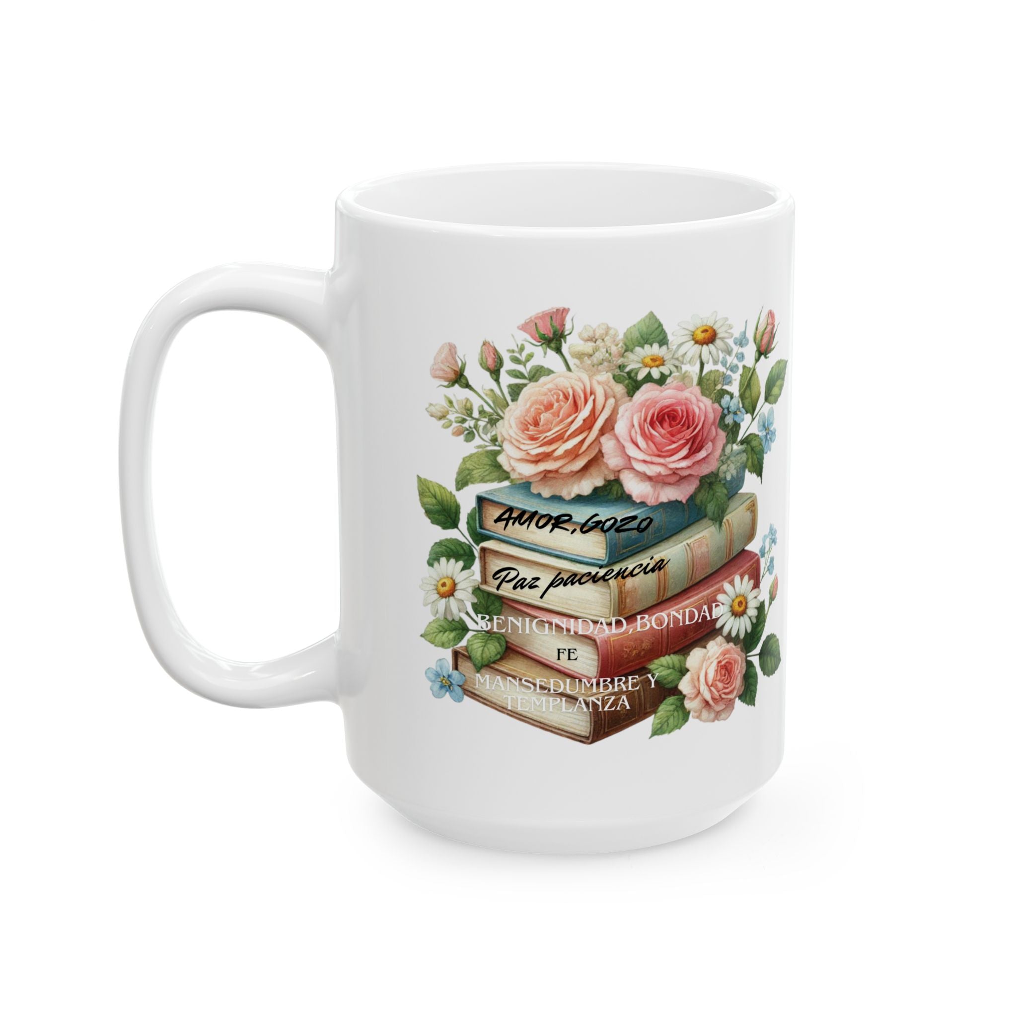 Floral Book Lovers Ceramic Mug - Perfect Gift for Readers, Tea/Coffee Lovers, Home Decor, Office Essentials, Bookish Accessories