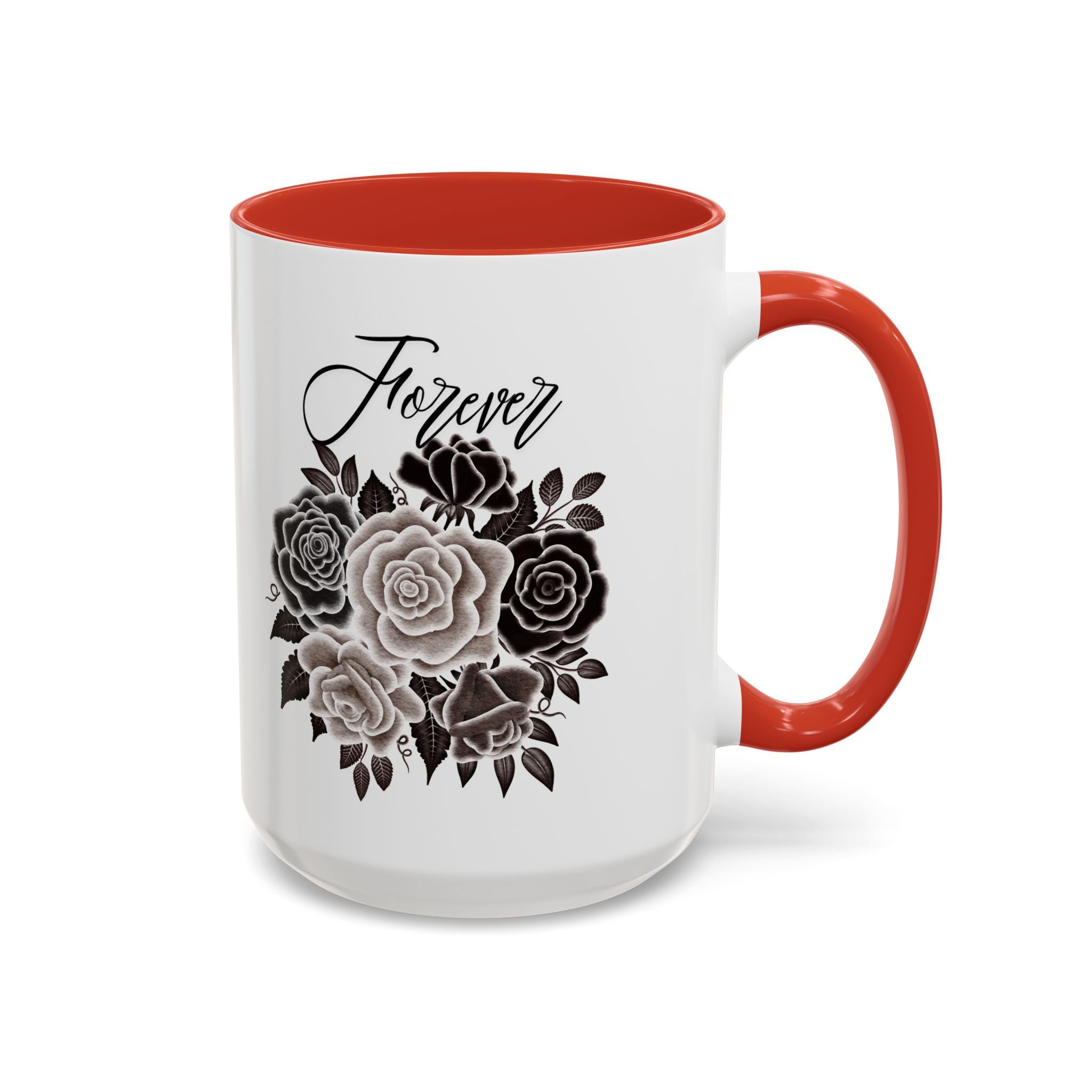 Elegant Floral Accent Coffee Mug for Coffee Lovers, Gift for Her, Home Decor, Valentine's Day, Birthday