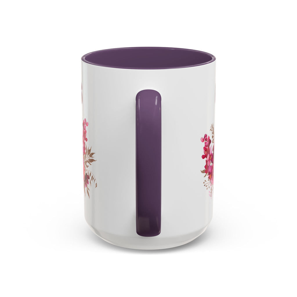 Dios Floral Accent Coffee Mug — 11/15oz Inspirational Christian Tea Cup