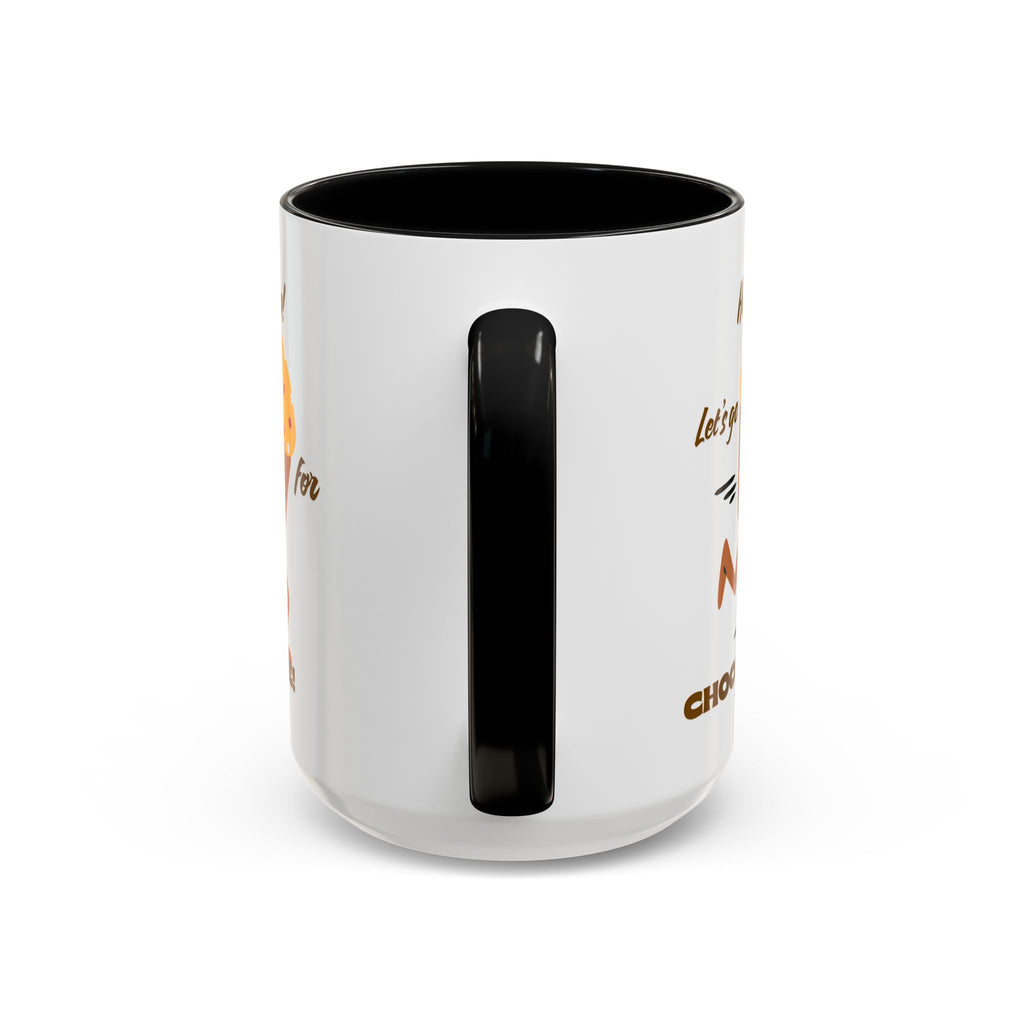 Chocolate Lover's Accent Coffee Mug - Fun Mug for Coffee, Gift for Bakers, Cute Kitchen Decor, Dessert Enthusiast