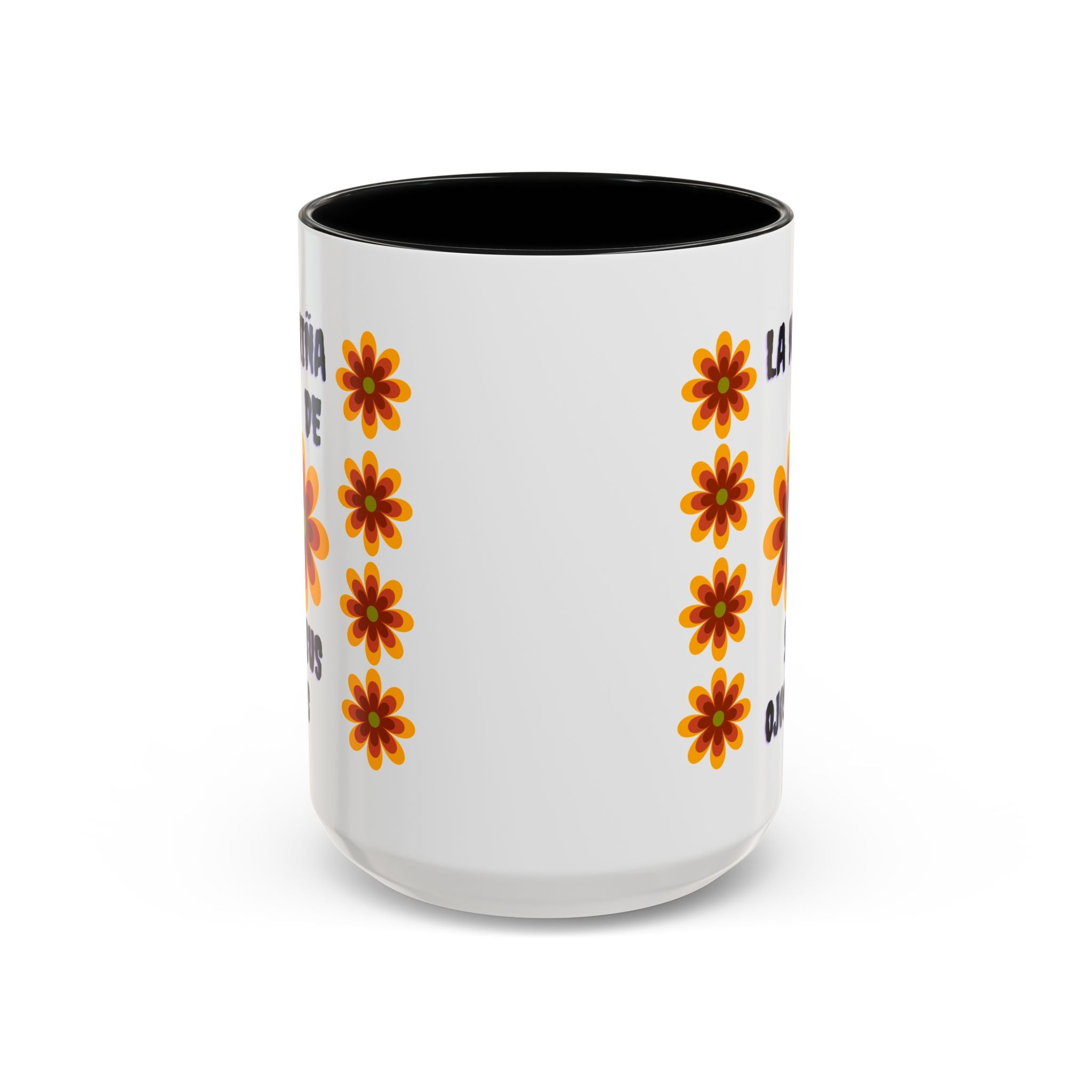 Bright Floral Accent Coffee Mug for Gifts, Home Decor, Coffee Lovers, Spanish Quote, Perfect for Special Occasions