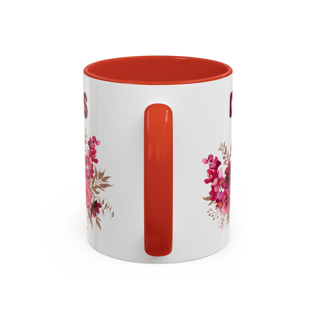 Dios Floral Accent Coffee Mug — 11/15oz Inspirational Christian Tea Cup