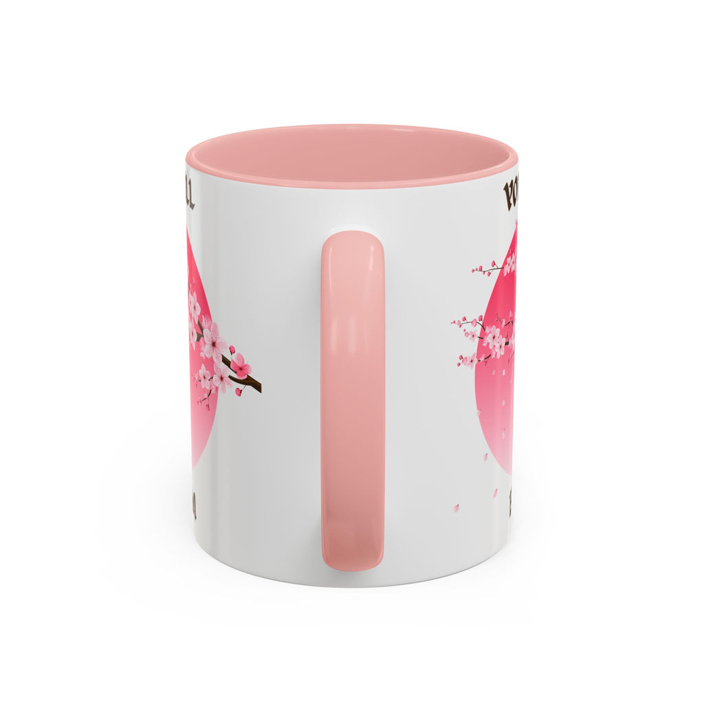 You Will Bloom Accent Coffee Mug — Cherry Blossom Inspirational 11/15oz