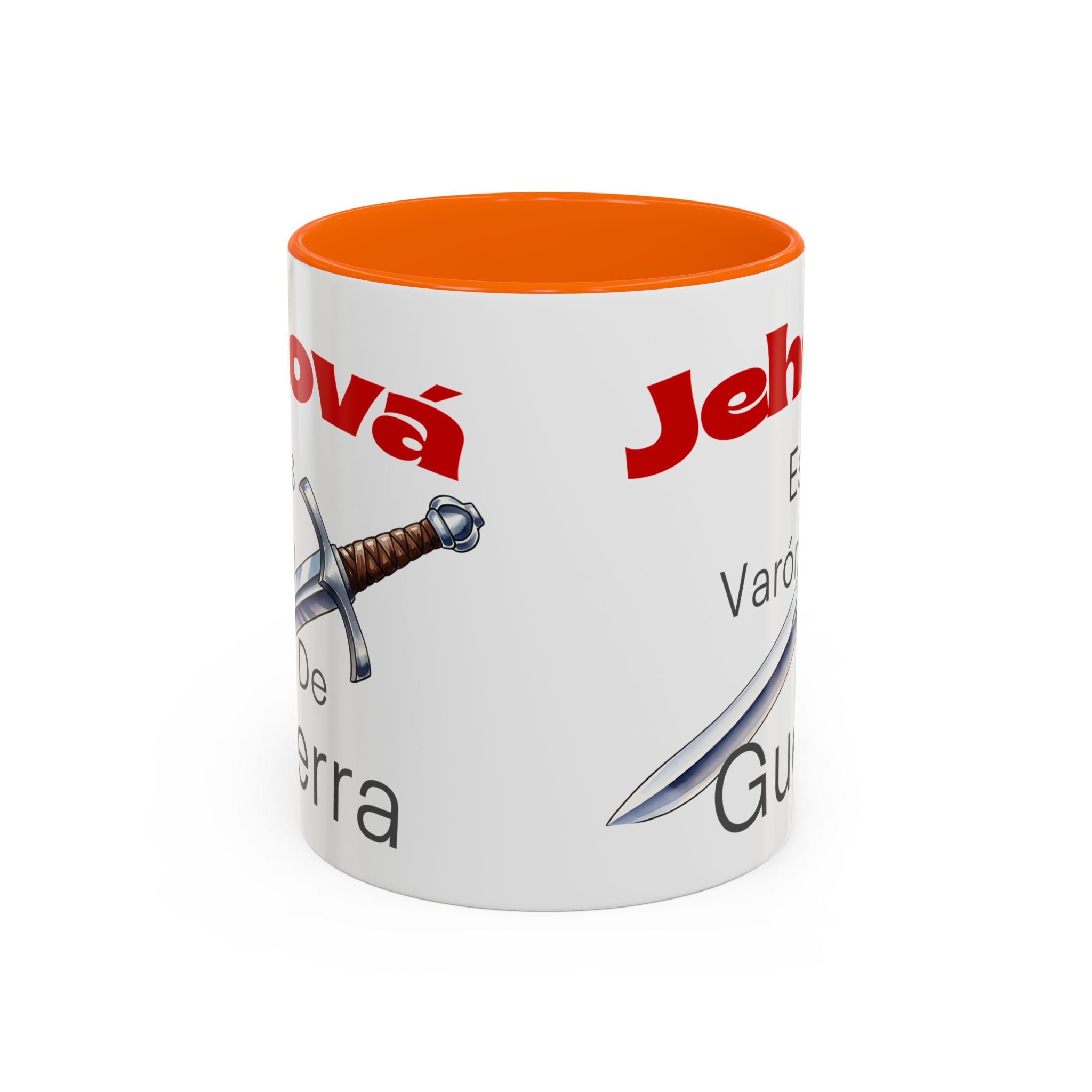 Jehovah Es Varón de Guerra Coffee Mug — Spanish Faith Sword Accent Mug (11/15oz)