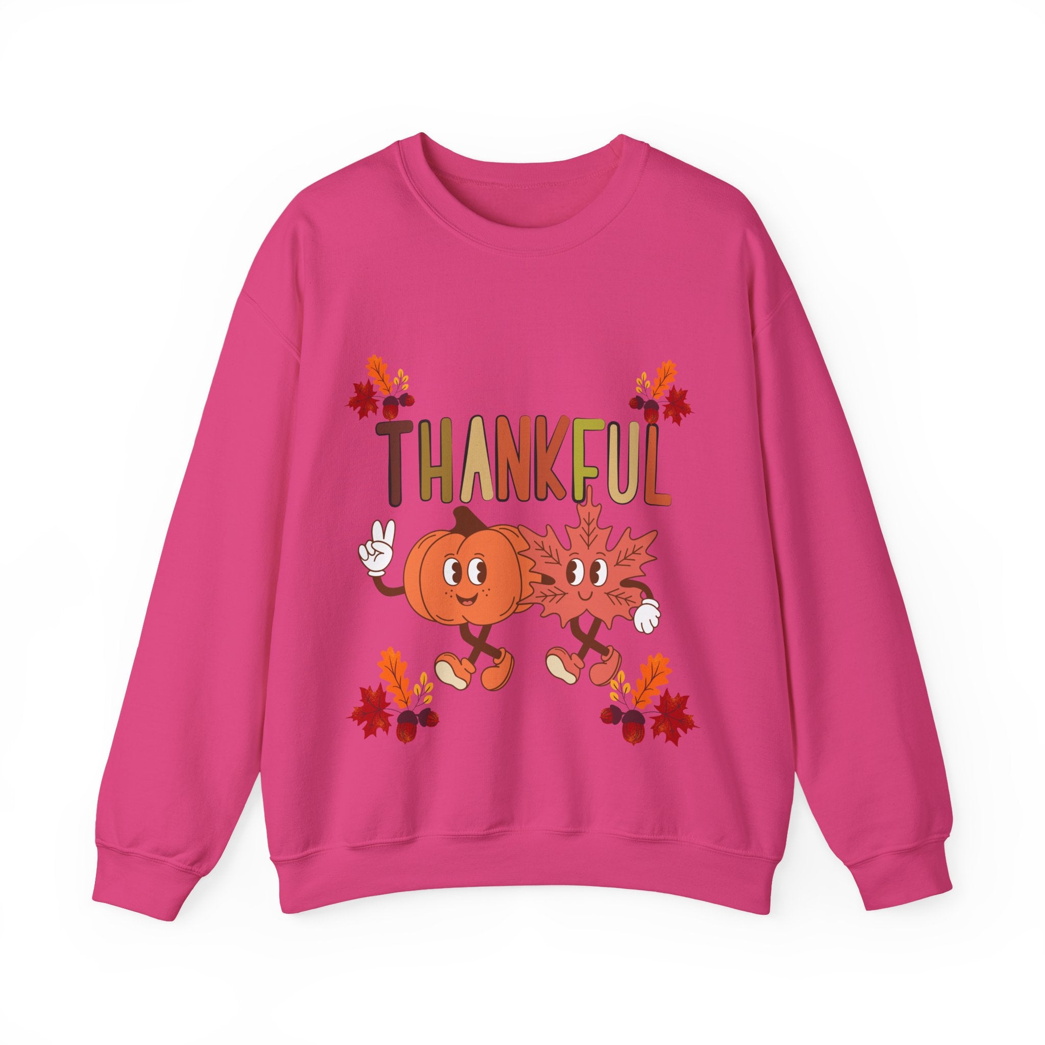 Thankful Autumn Crewneck Sweatshirt, Cozy Fall Sweater, Unisex Sweatshirt, Thanksgiving Gift, Cute Seasonal Apparel