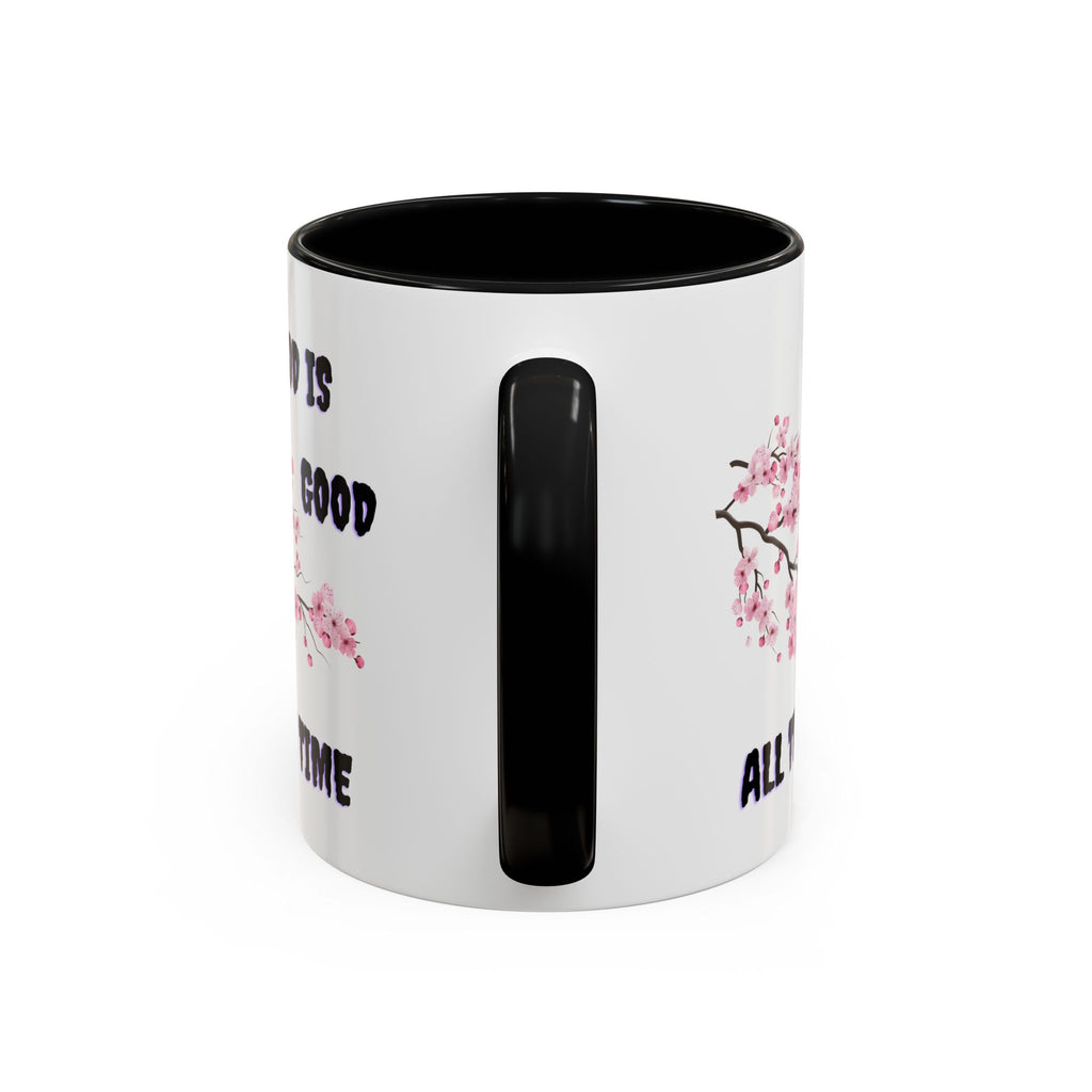 Inspirational Coffee Mug - God is Good, Floral Design, Gift for Faith Friends, Perfect for Mother's Day, Church Gatherings, Daily Motivation