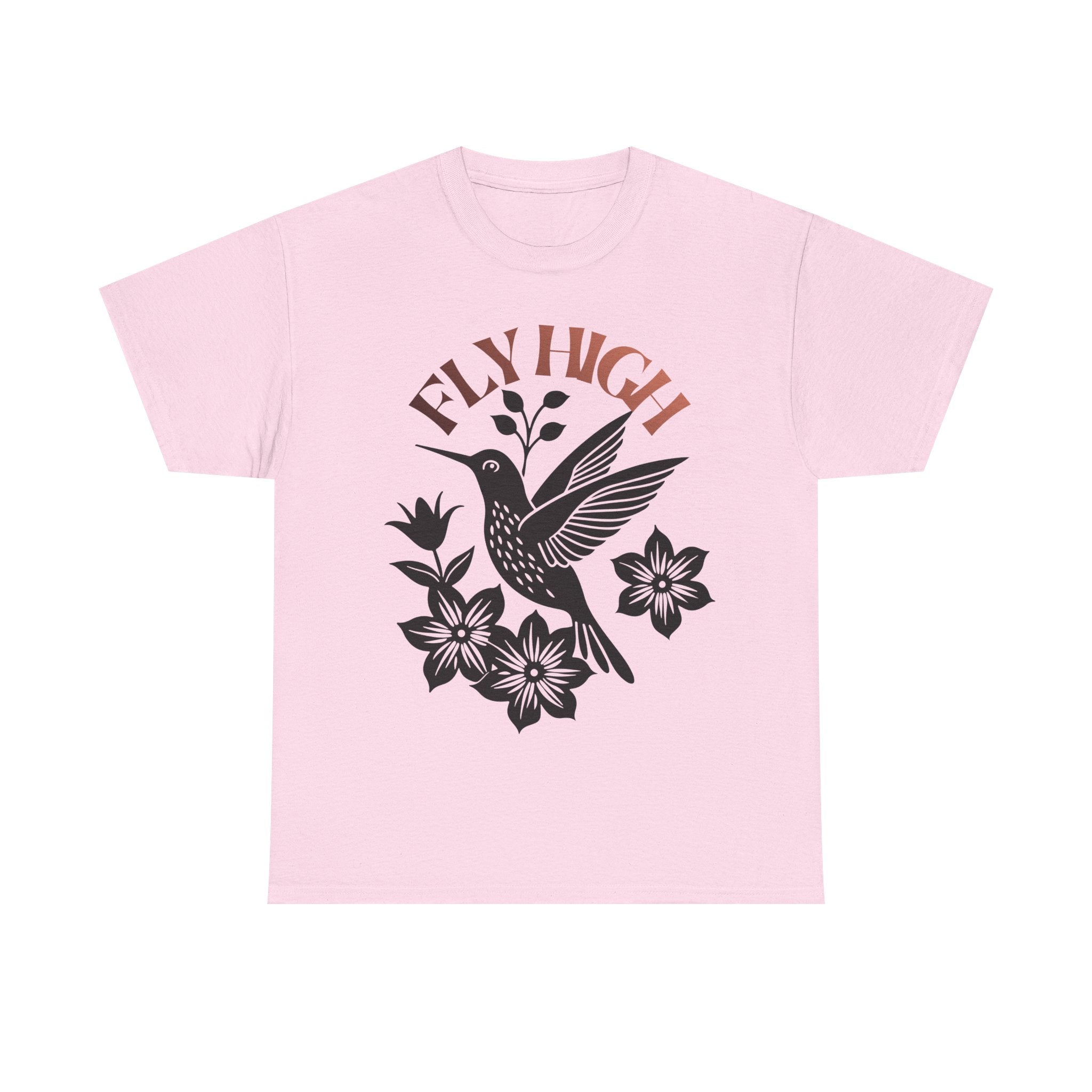 Fly High Hummingbird T-Shirt — Floral Retro Nature Tee