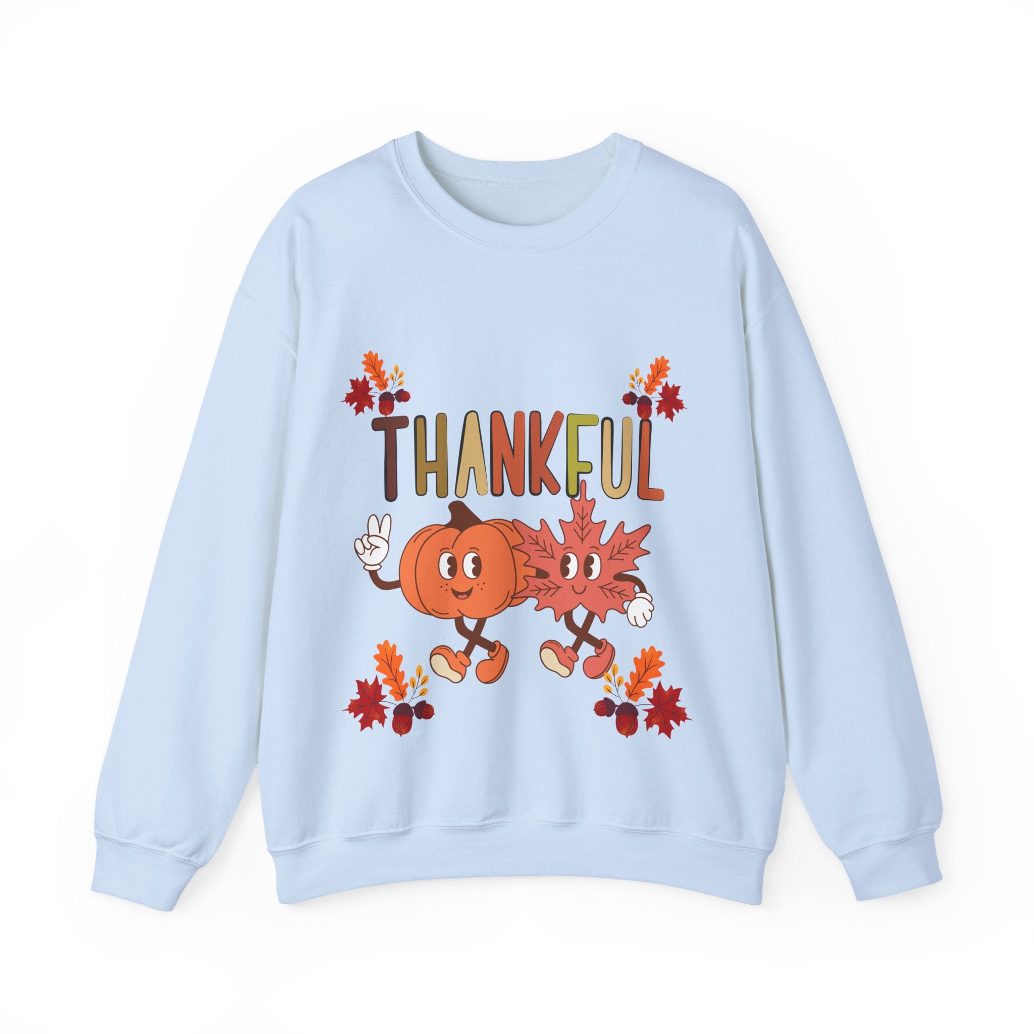 Thankful Autumn Crewneck Sweatshirt, Cozy Fall Sweater, Unisex Sweatshirt, Thanksgiving Gift, Cute Seasonal Apparel