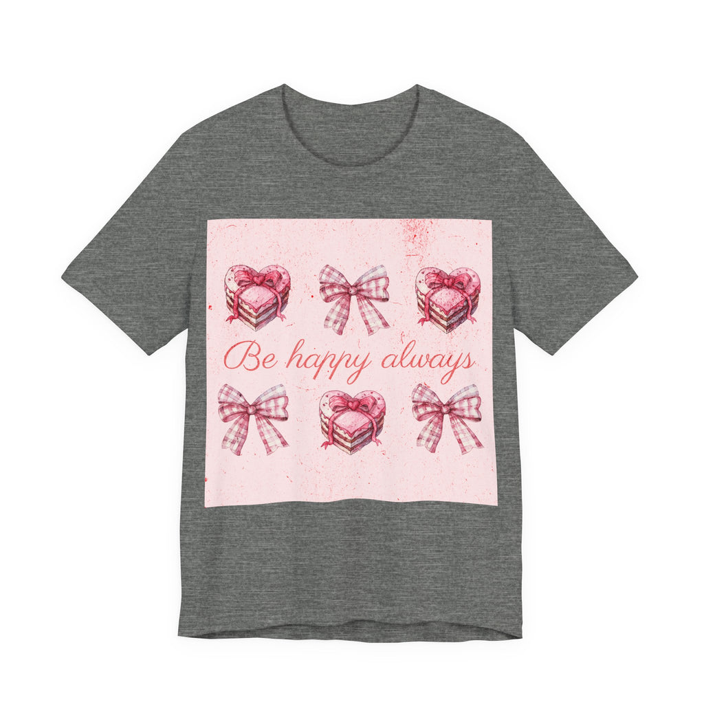 Happy Hearts Tee, Casual Gift T-Shirt, Positive Vibes Shirt, Birthday Outfit, Everyday Wear, Cheerful Top