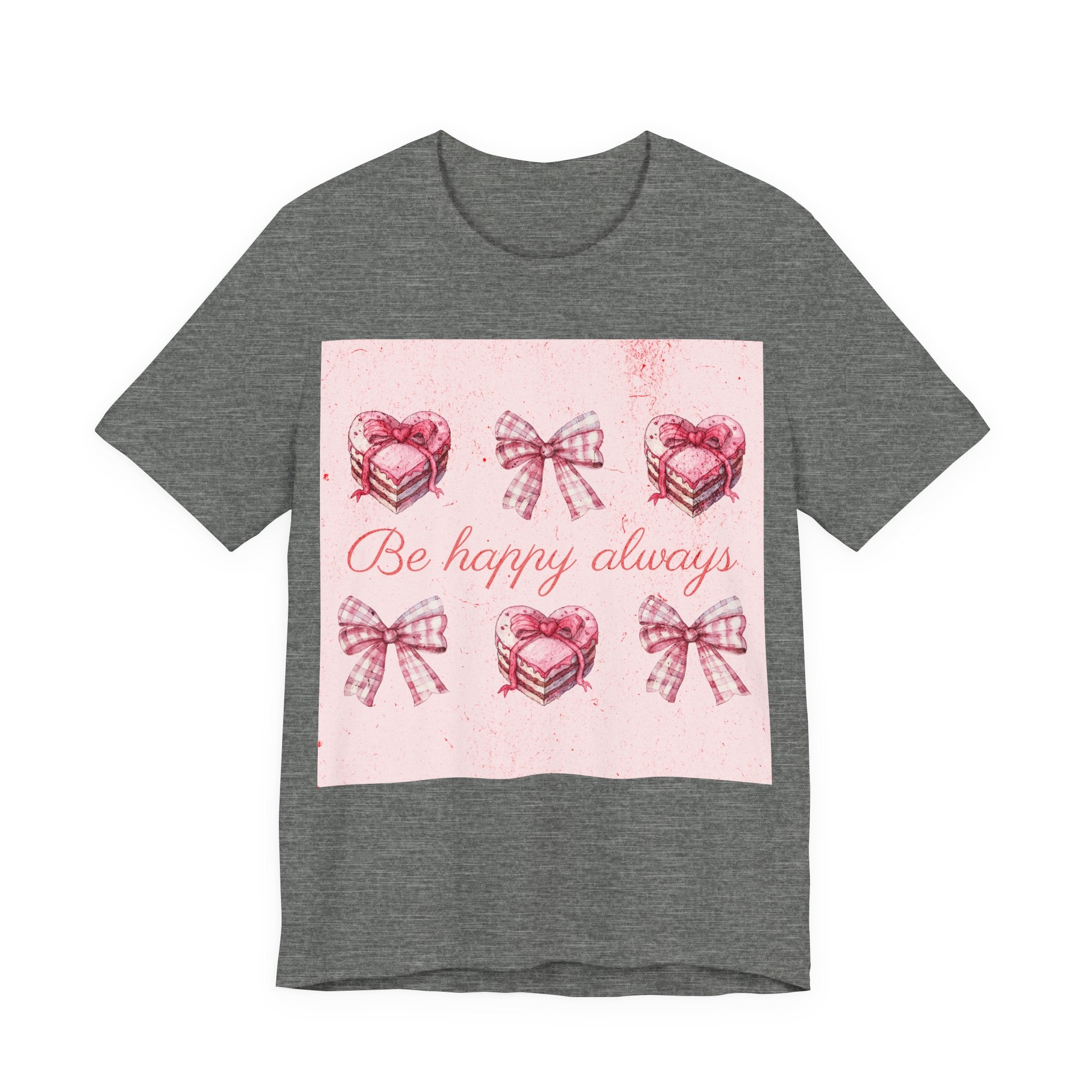 Happy Hearts Tee, Casual Gift T-Shirt, Positive Vibes Shirt, Birthday Outfit, Everyday Wear, Cheerful Top