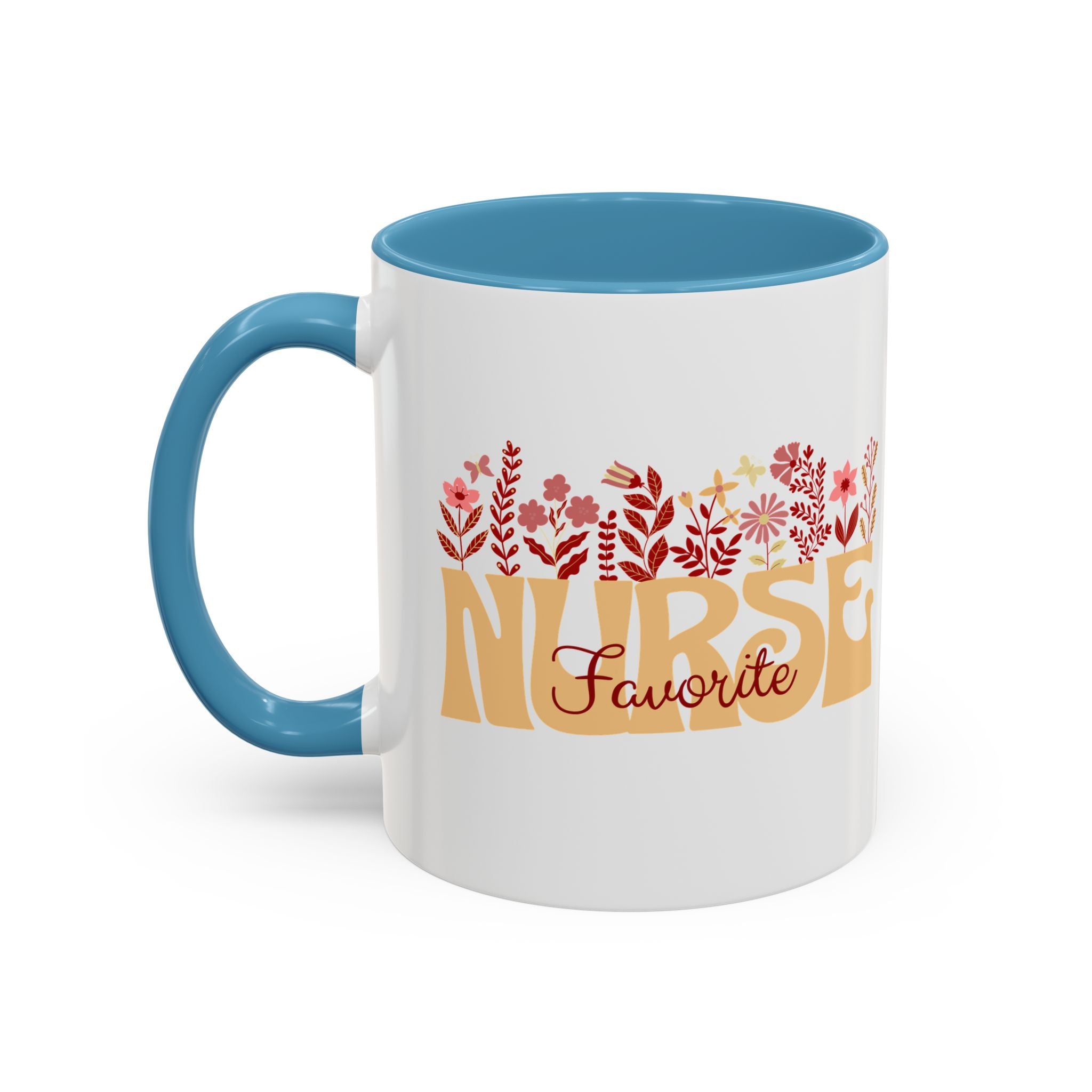 Nurse Favorite Coffee Mug | Floral Mug for Nurses | Gift for Nurse Appreciation Week, Nurses Day, Medical Professionals