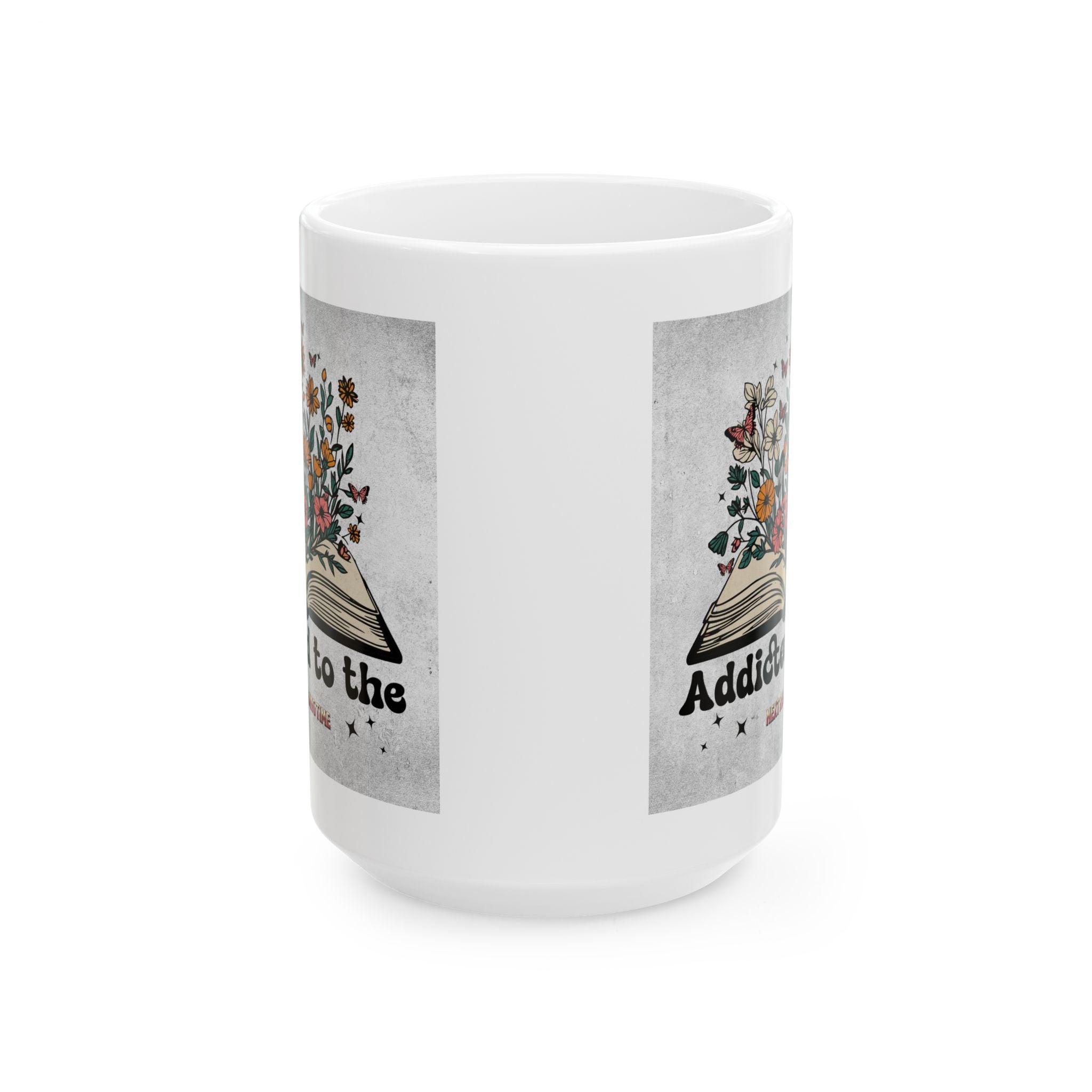 Literary Floral Ceramic Mug | Book Lover Gift, Coffee Cup, Reading Mug, Floral Decor, Literary Gift