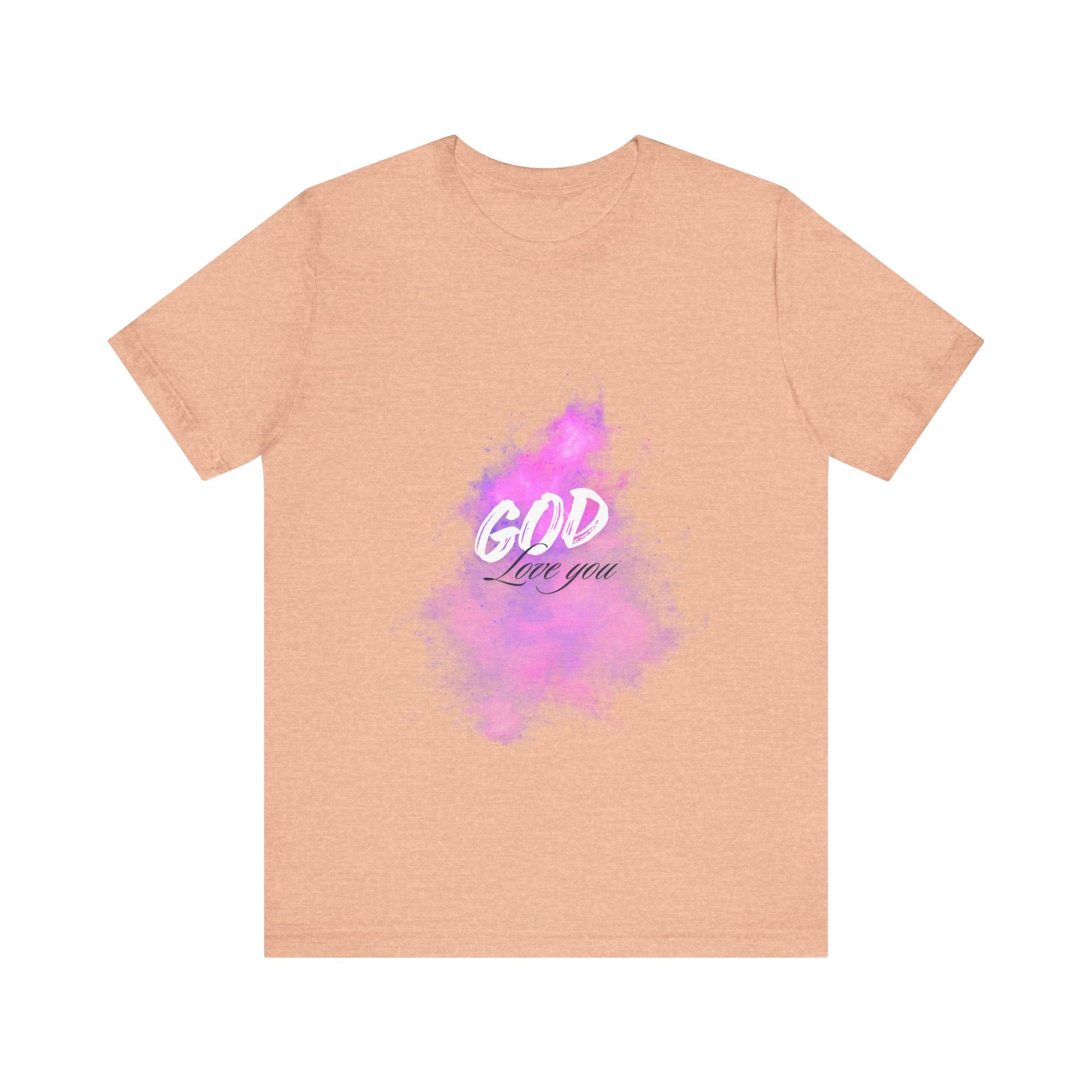 God Love You Tee - Inspirational Short Sleeve Shirt, Faith-Based Gift, Christian Apparel, Motivational T-Shirt, Perfect for Worship