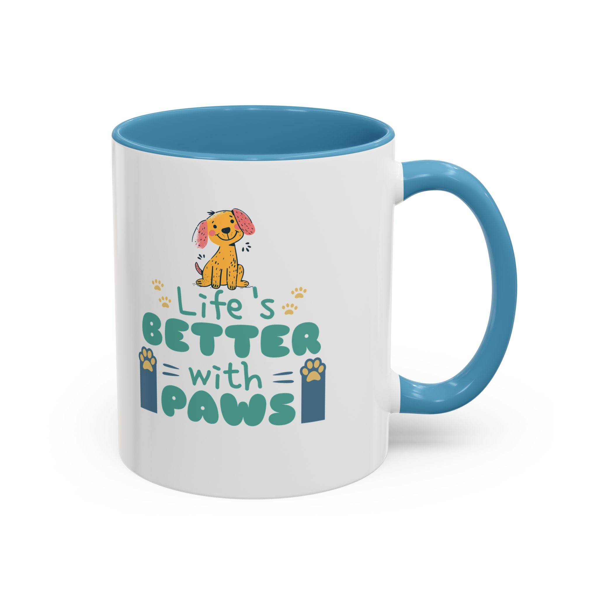 Life's Better with Paws Mug - Pet Lover's Coffee Cup, Dog Themed Gift, Animal Lover Present, Cute Ceramic Mug, Fun Pet Owner Gift