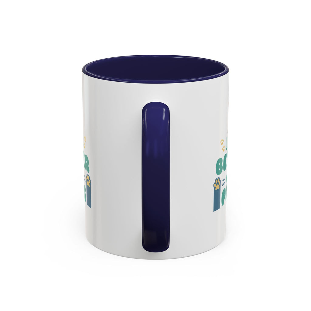 Life's Better with Paws Mug - Pet Lover's Coffee Cup, Dog Themed Gift, Animal Lover Present, Cute Ceramic Mug, Fun Pet Owner Gift