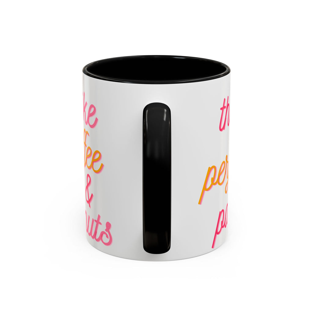 Like Coffee & Donuts Accent Coffee Mug — Cute Donut & Coffee Cup Design (11/15oz)