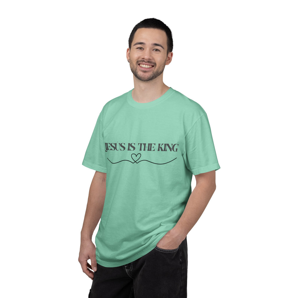 Jesus Is The King T-Shirt — Christian Faith Tee with Heart Accent