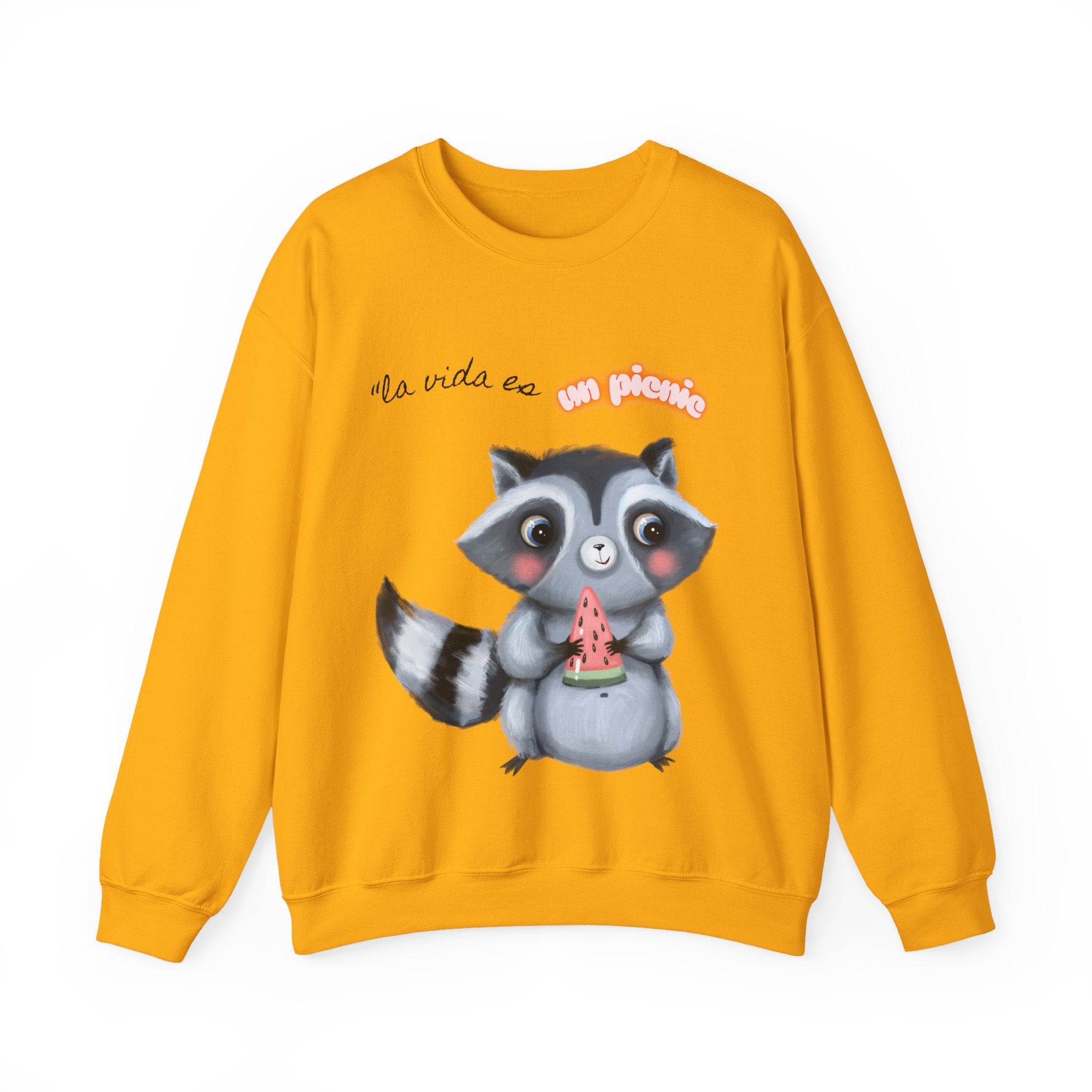 Cute Raccoon Sweatshirt, Cozy Fall Apparel, Gift for Animal Lovers, Cute Crewneck for Kids and Adults, Sweatshirt for Birthdays, Party Wear