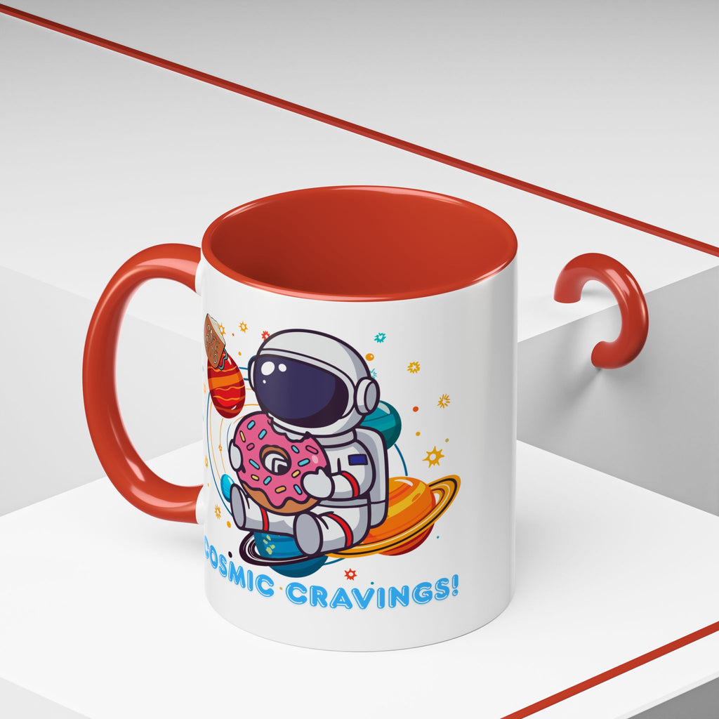 Cosmic Cravings Coffee Mug, Space-Themed Drinkware, Cute Astronaut Gift, Fun Kitchen Decor, Perfect for Space Lovers!