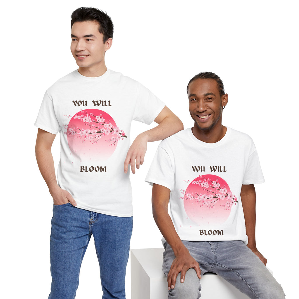 You Will Bloom T-Shirt — Cherry Blossom Inspirational Tee