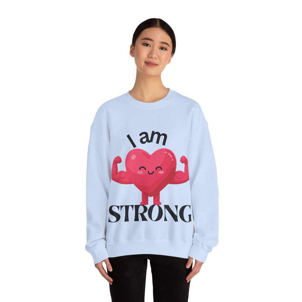 I Am Strong Heart Crewneck Sweatshirt