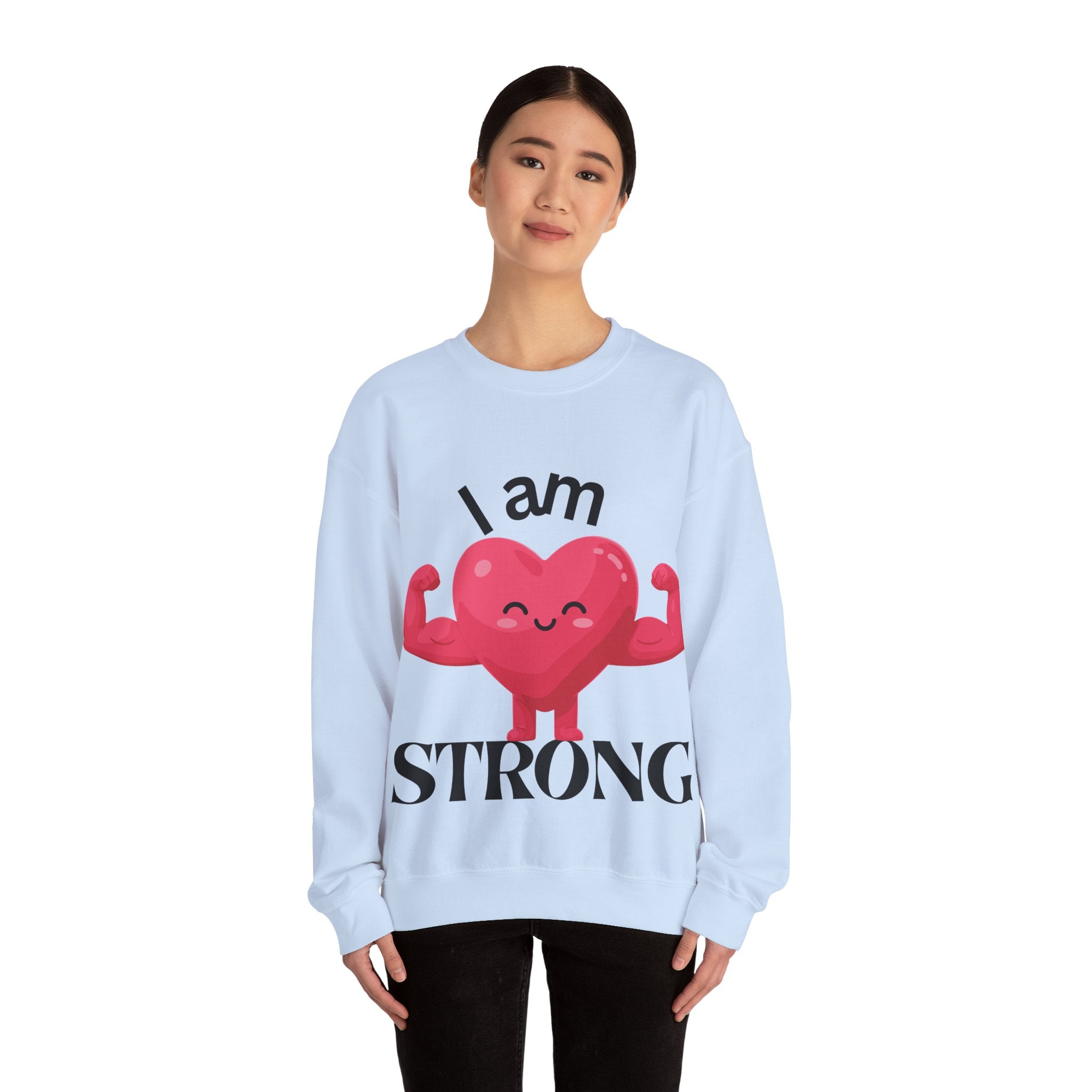 I Am Strong Heart Crewneck Sweatshirt