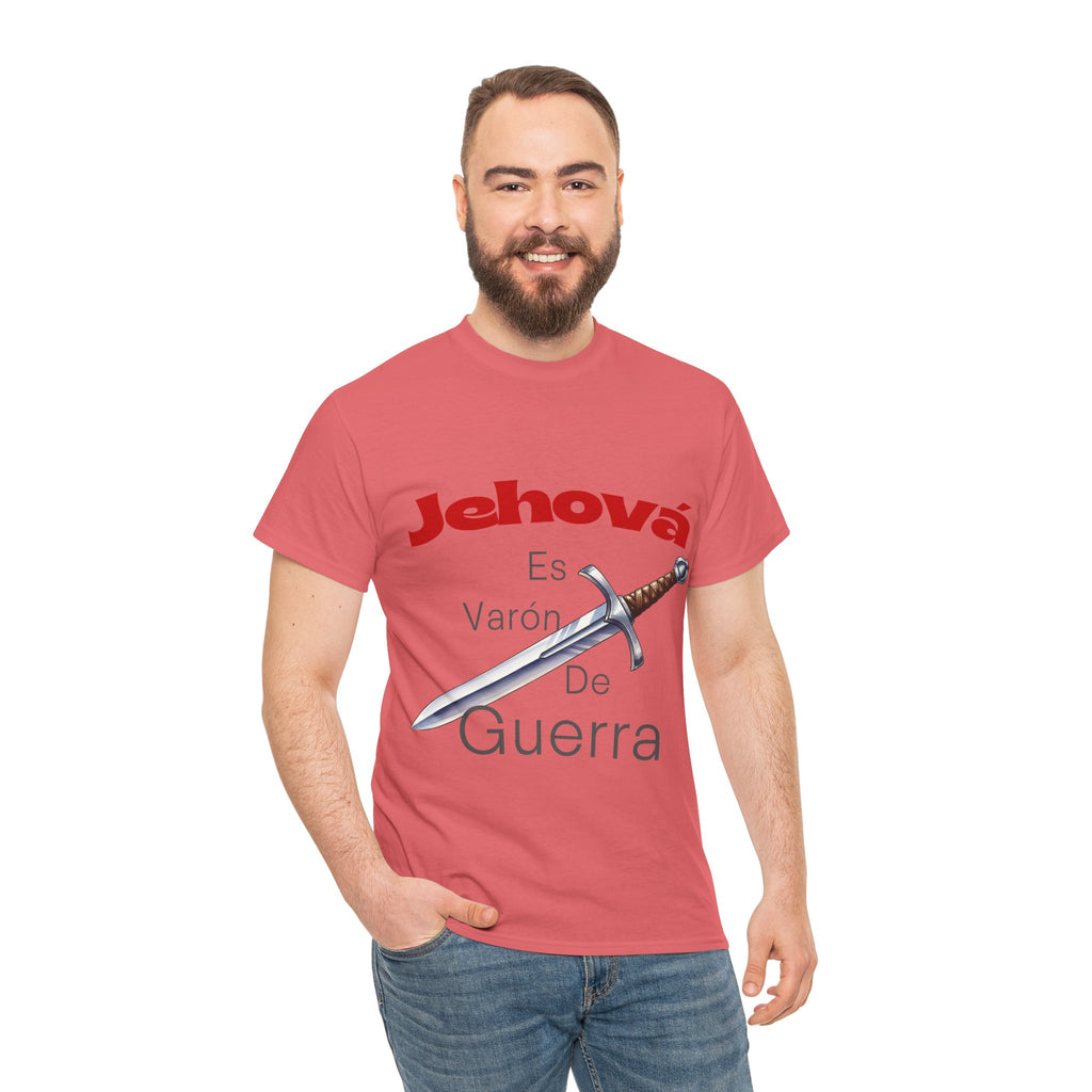 Jehová Es Varón De Guerra T-Shirt — Spanish Christian Sword Design