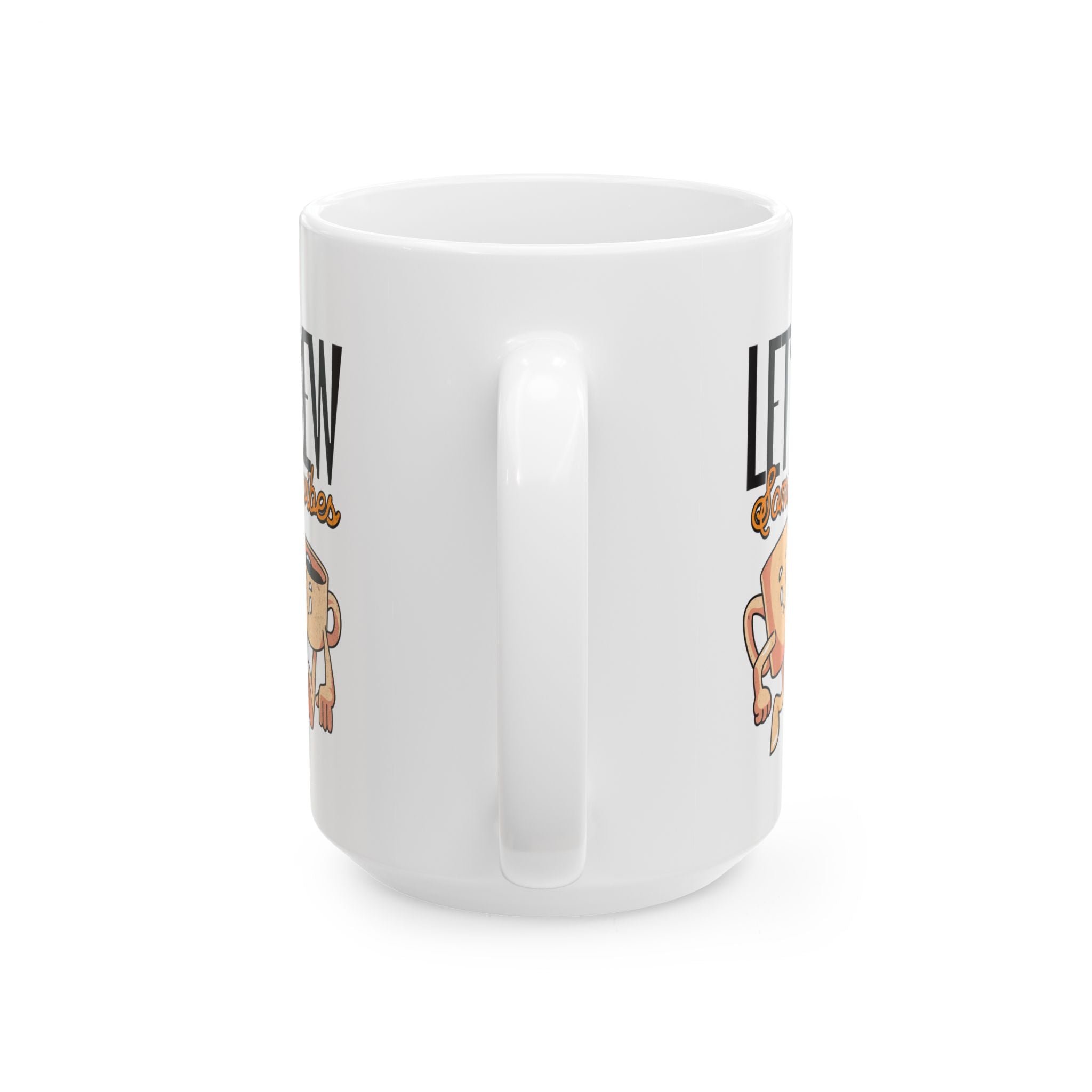 Playful Coffee Mug - "Let's Brew" Design