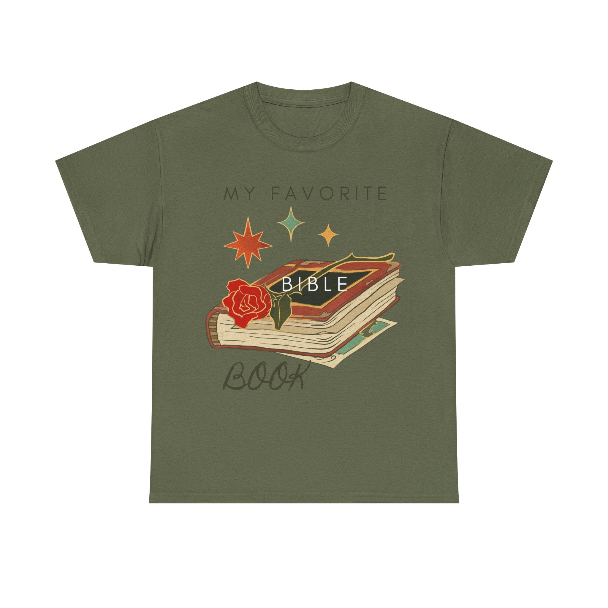 Bible Graphic Tee — "My Favorite Book" Christian Faith T-Shirt