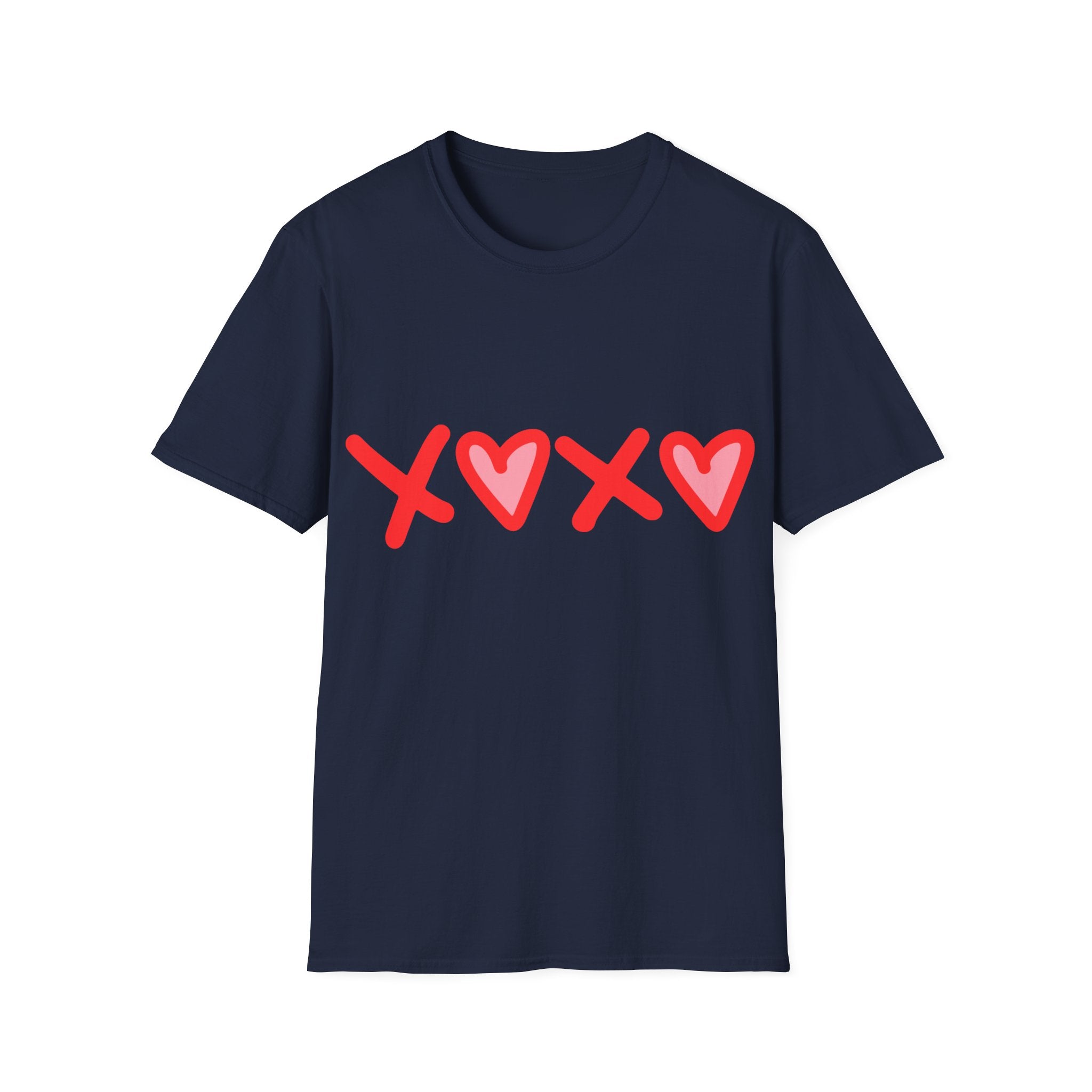 XX Valentine’s Day Tee – Cute Red Heart Hugs & Kisses T-Shirt