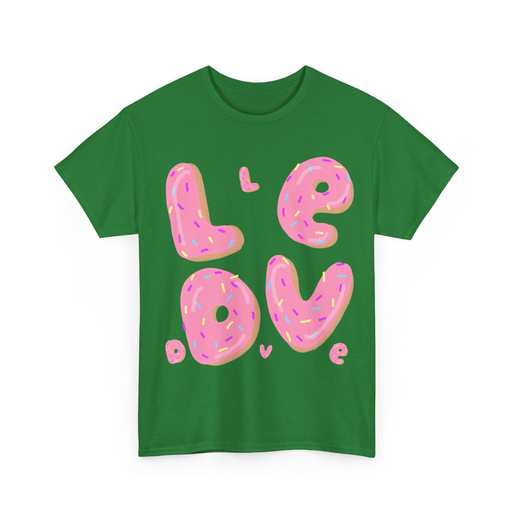 Sweet Love Donut Tee - Unisex Heavy Cotton T-Shirt for Foodies and Fun-Lovers