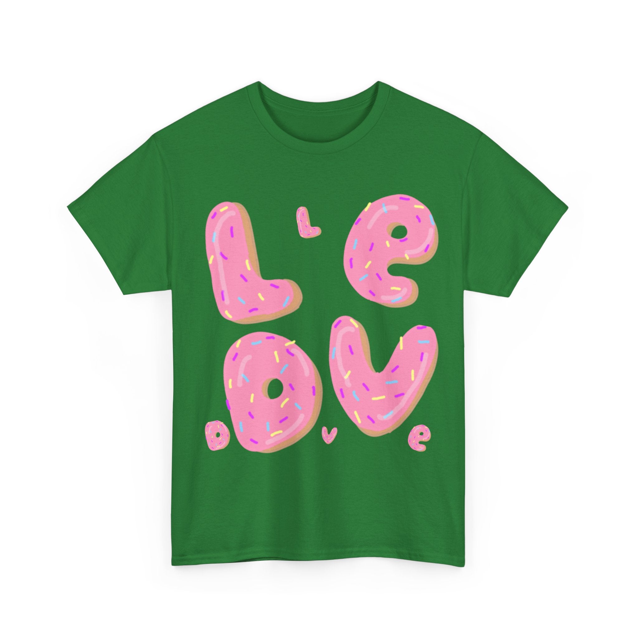 Sweet Love Donut Tee - Unisex Heavy Cotton T-Shirt for Foodies and Fun-Lovers