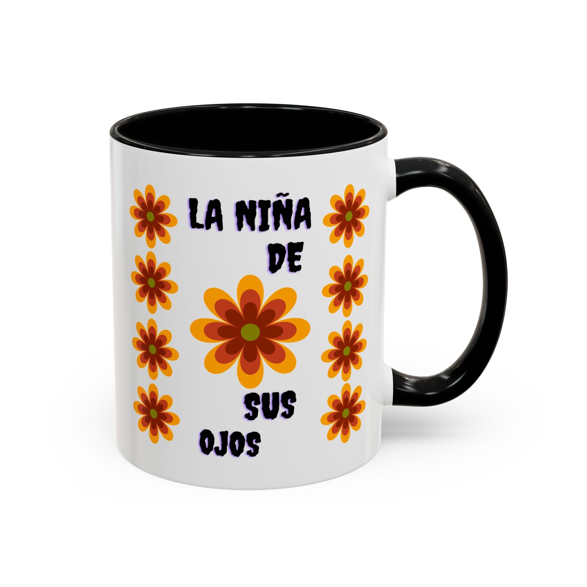 Bright Floral Accent Coffee Mug for Gifts, Home Decor, Coffee Lovers, Spanish Quote, Perfect for Special Occasions