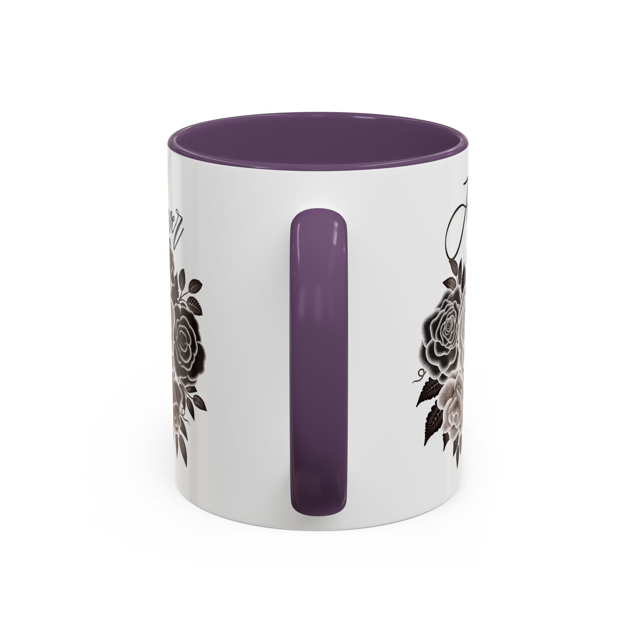 Elegant Floral Accent Coffee Mug for Coffee Lovers, Gift for Her, Home Decor, Valentine's Day, Birthday