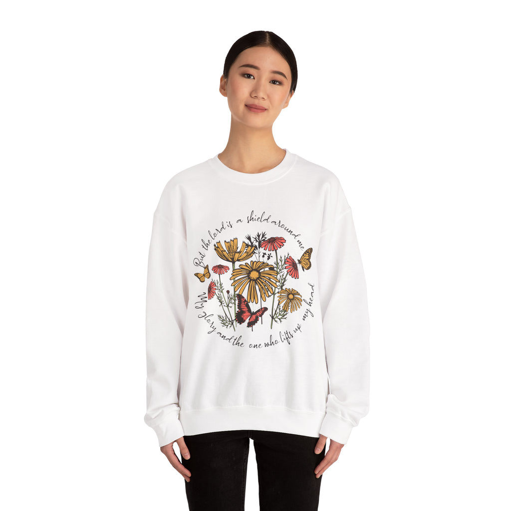 Nature-Inspired Inspirational Sweatshirt for All Seasons, Motivational Gift for Her, Floral Crewneck, Comfortable Everyday Wear, [...]