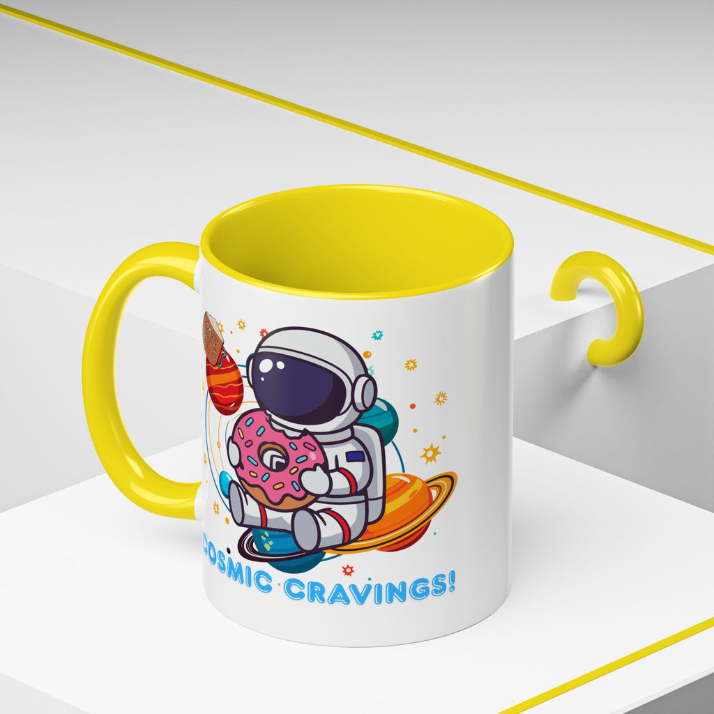 Cosmic Cravings Coffee Mug, Space-Themed Drinkware, Cute Astronaut Gift, Fun Kitchen Decor, Perfect for Space Lovers!