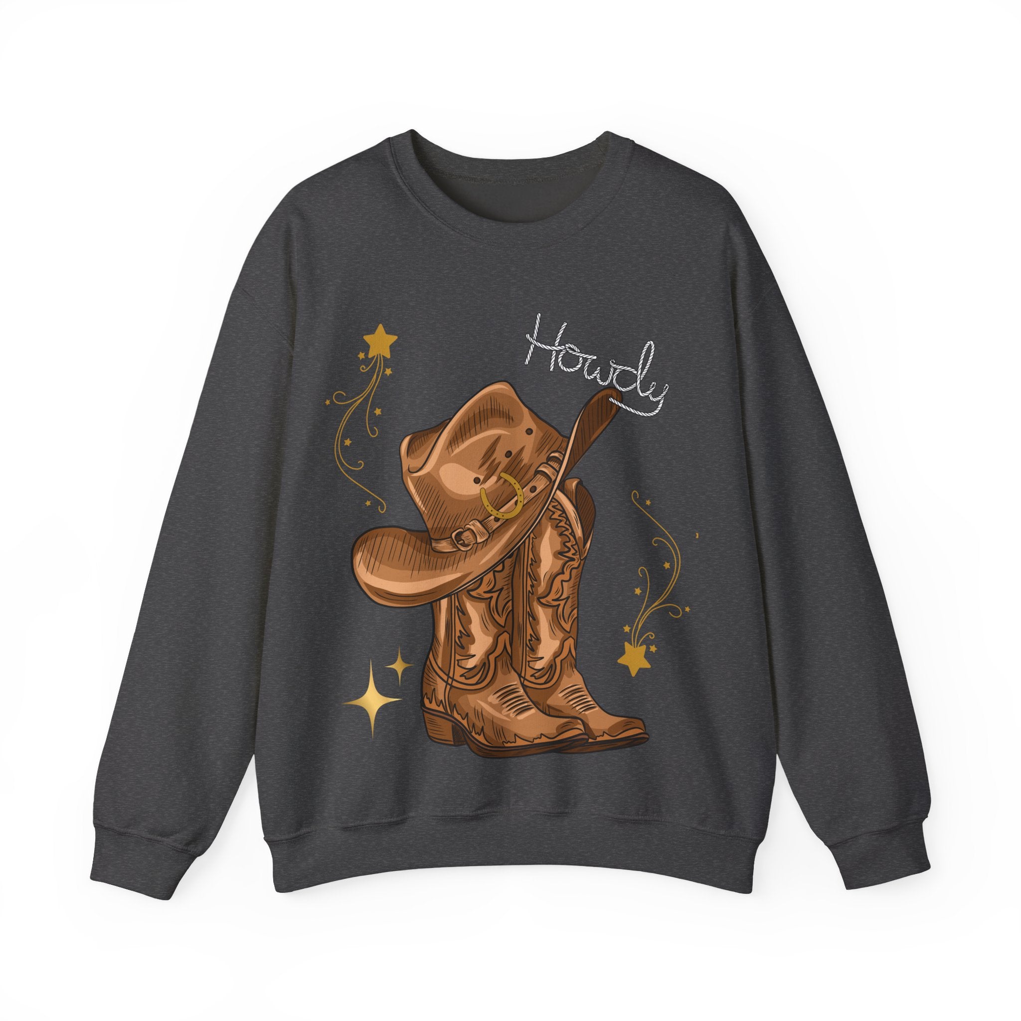 Howdy Cowboy Crewneck Sweatshirt | Unisex Sweatshirt, Western Apparel, Fall Fashion, Gift for Him/Her, Casual Wear