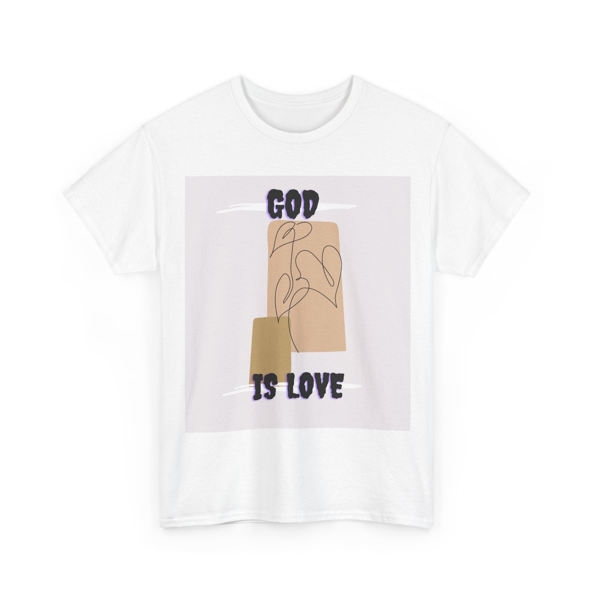 God Is Love Unisex Heavy Cotton Tee, Inspirational T-Shirt, Faith-Based Apparel, Christian Gift, Everyday Wear