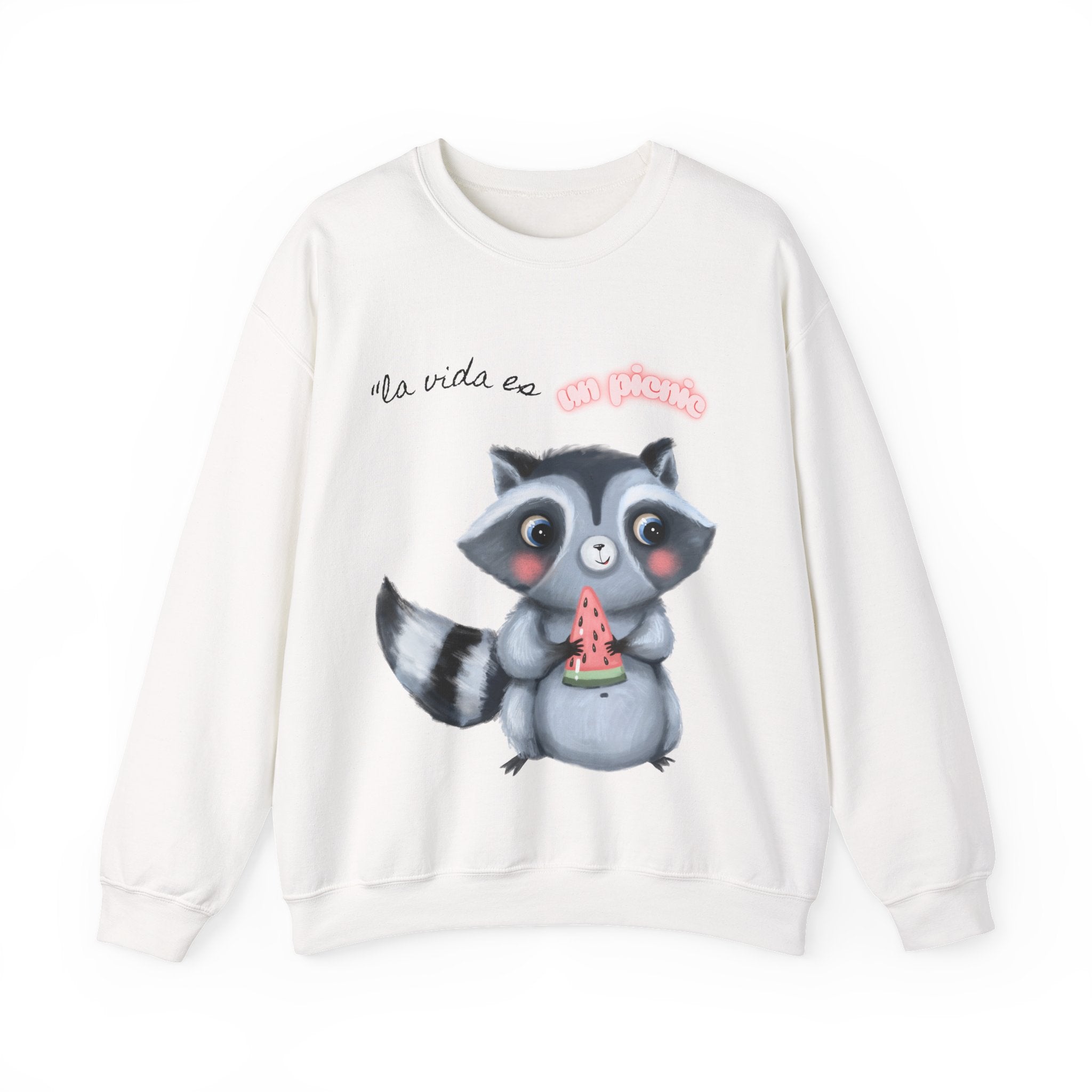 Cute Raccoon Sweatshirt, Cozy Fall Apparel, Gift for Animal Lovers, Cute Crewneck for Kids and Adults, Sweatshirt for Birthdays, Party Wear