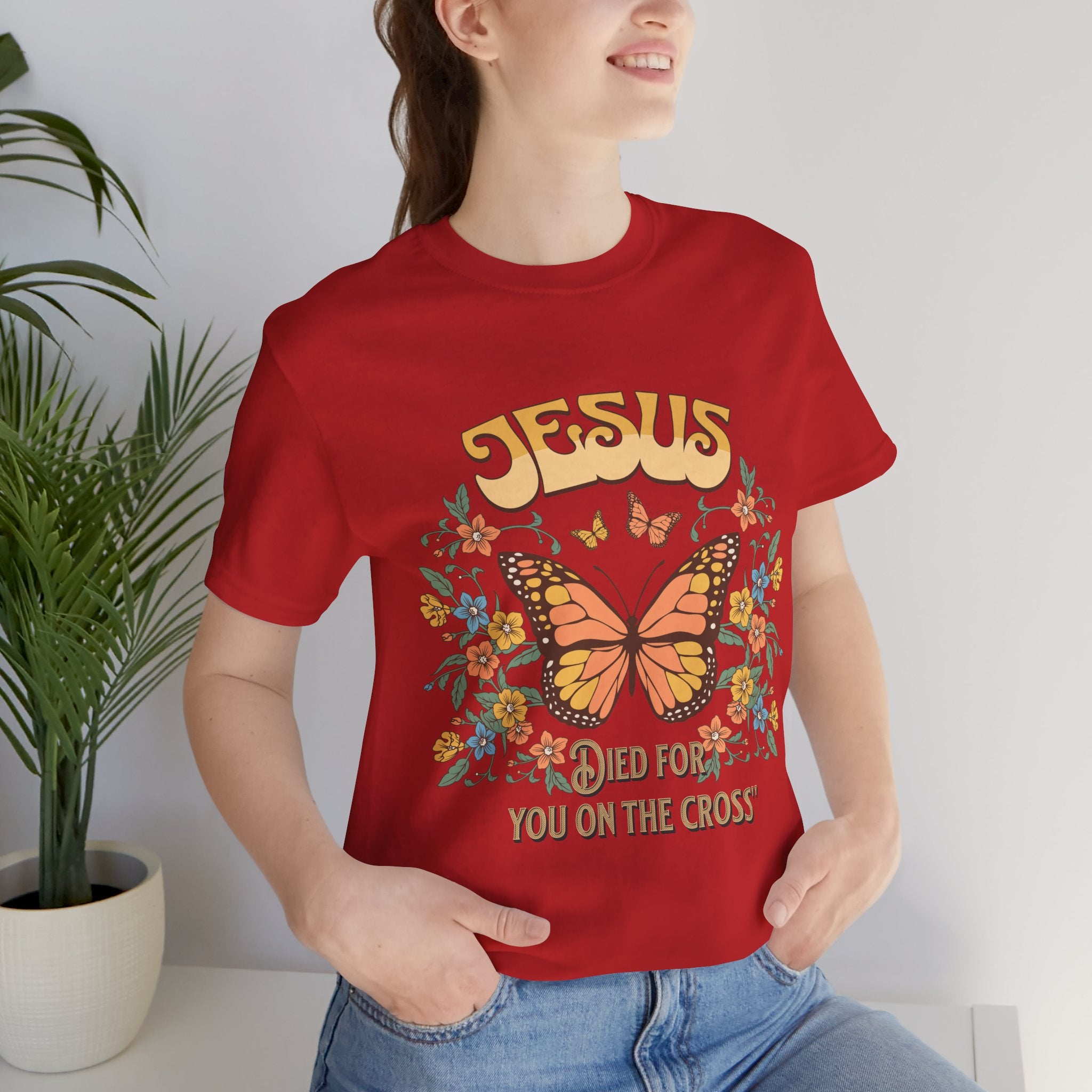 Jesus Butterfly Tee, Vintage Inspired Christian Unisex T-Shirt, Faith Apparel, Religious Gift, Casual Wear