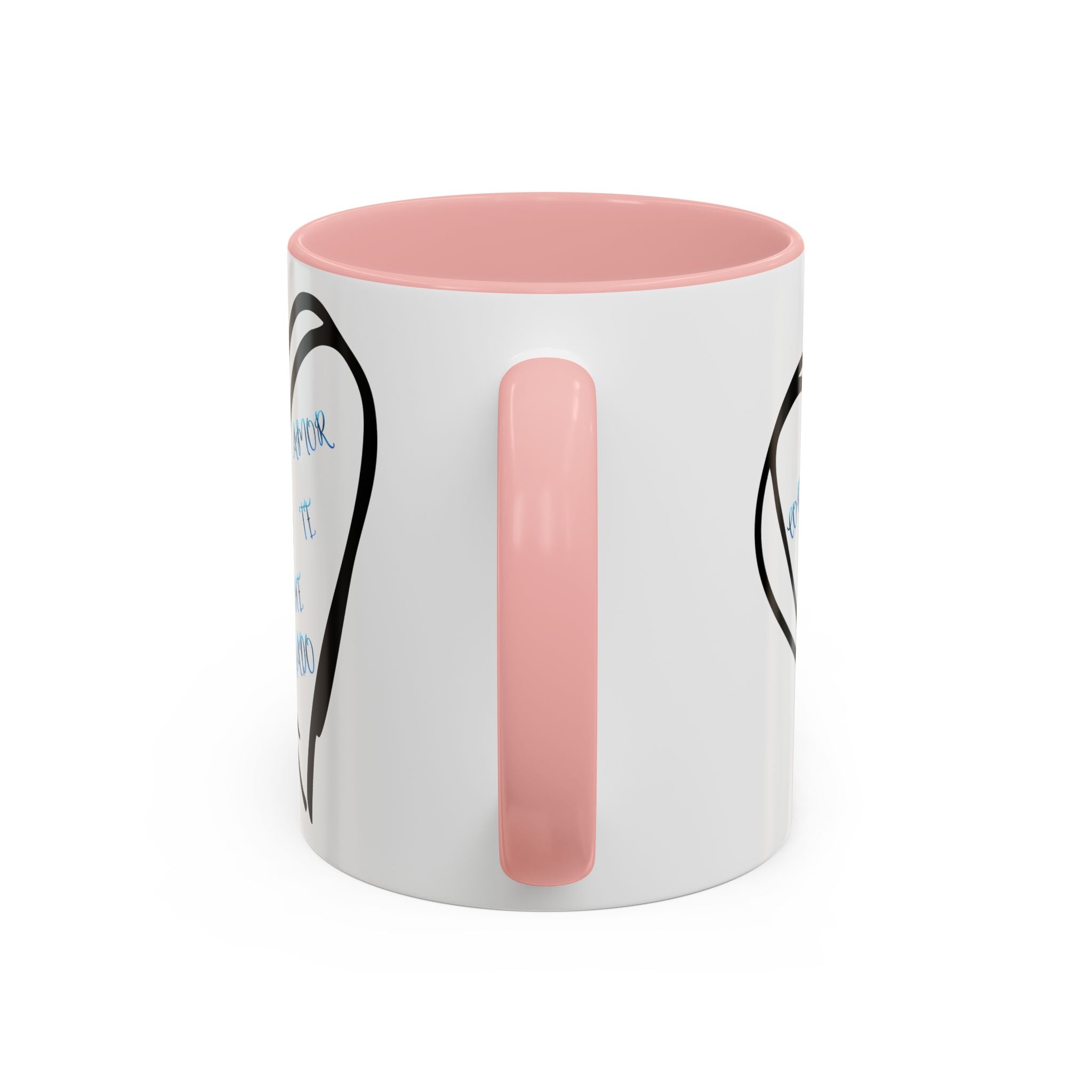 Coffee Mug - Hand-Drawn Heart with Spanish 'Por Amor Te He Amado' Accent