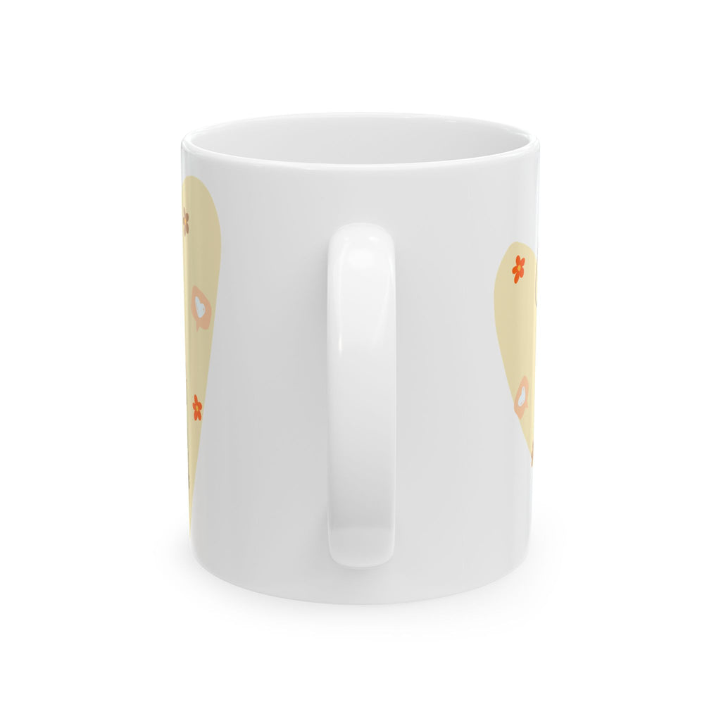 Ceramic Mug — "Choose Joy" Heart Floral Coffee Tea Cup (11oz & 15oz)