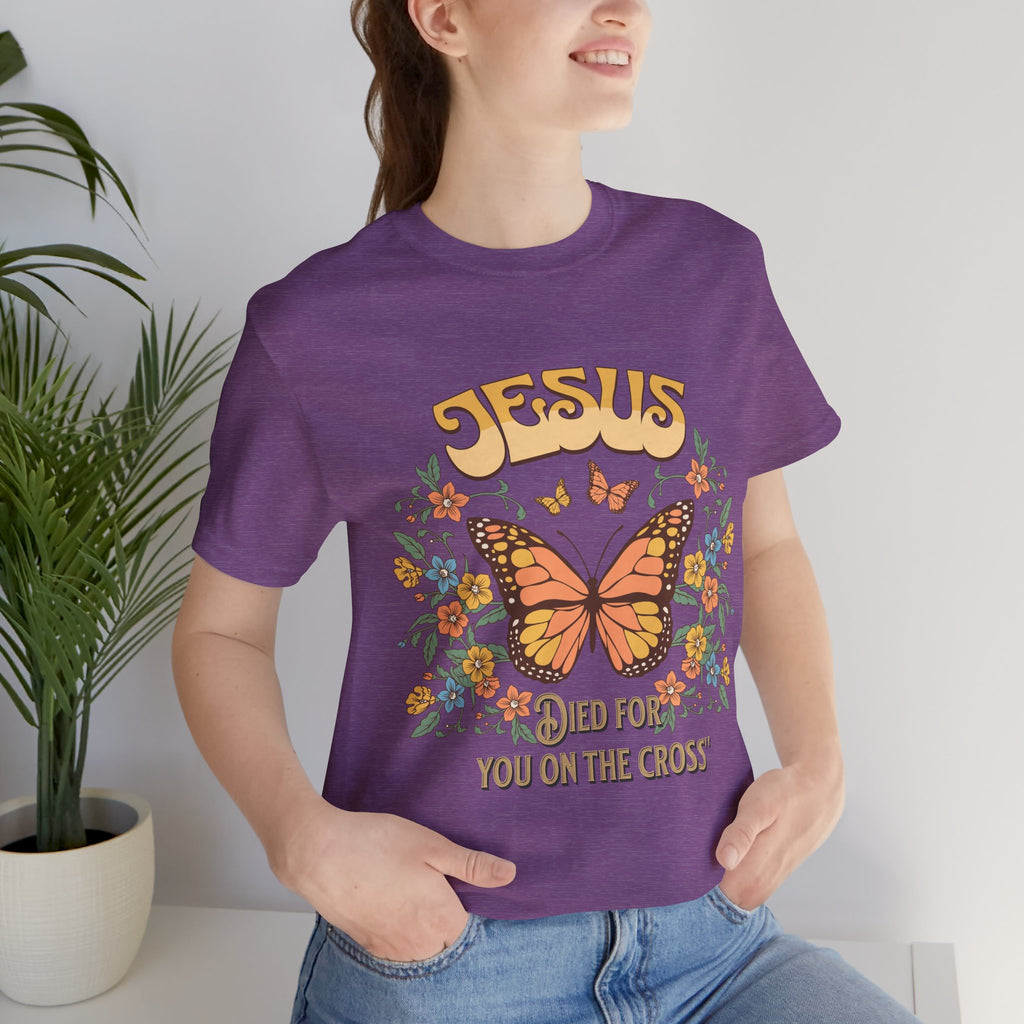 Jesus Butterfly Tee, Vintage Inspired Christian Unisex T-Shirt, Faith Apparel, Religious Gift, Casual Wear