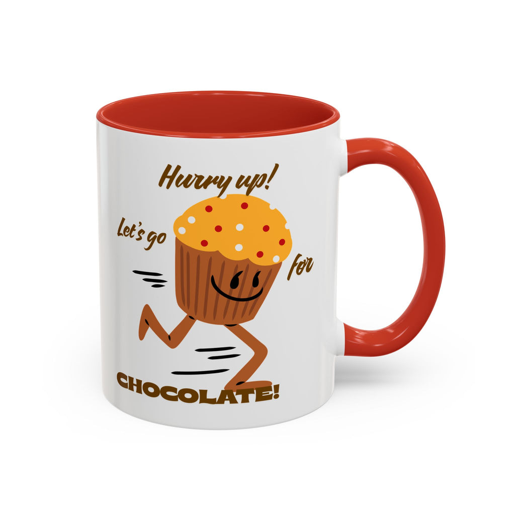 Chocolate Lover's Accent Coffee Mug - Fun Mug for Coffee, Gift for Bakers, Cute Kitchen Decor, Dessert Enthusiast