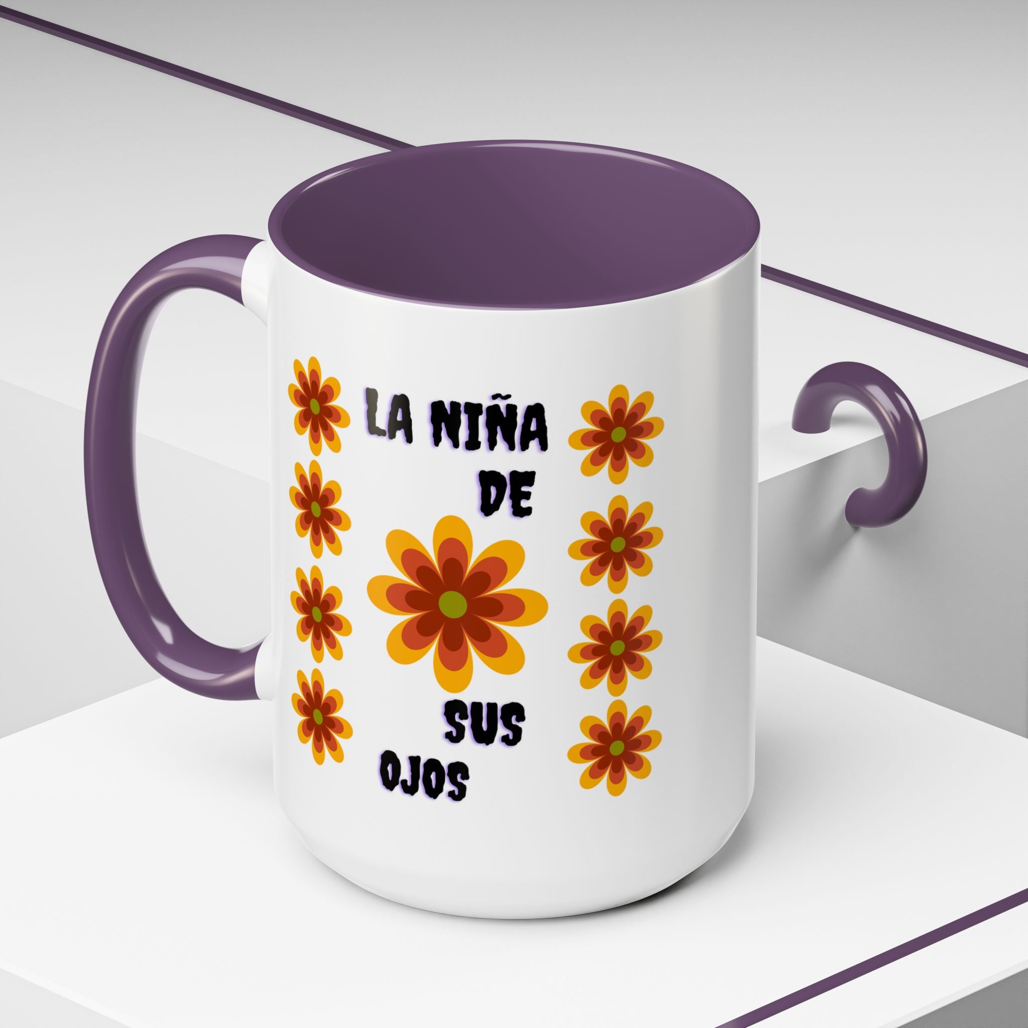 Bright Floral Accent Coffee Mug for Gifts, Home Decor, Coffee Lovers, Spanish Quote, Perfect for Special Occasions