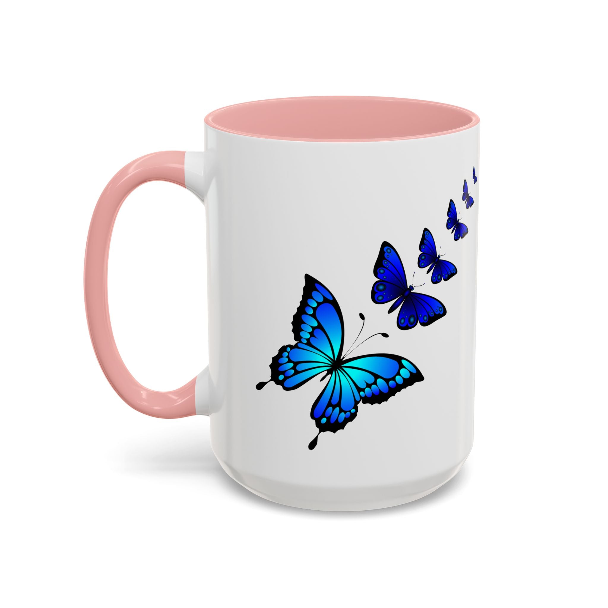 Butterfly Accent Coffee Mug | Colorful Butterfly Design | Perfect Gift for Nature Lovers | Home & Office Decor | 11oz & 15oz
